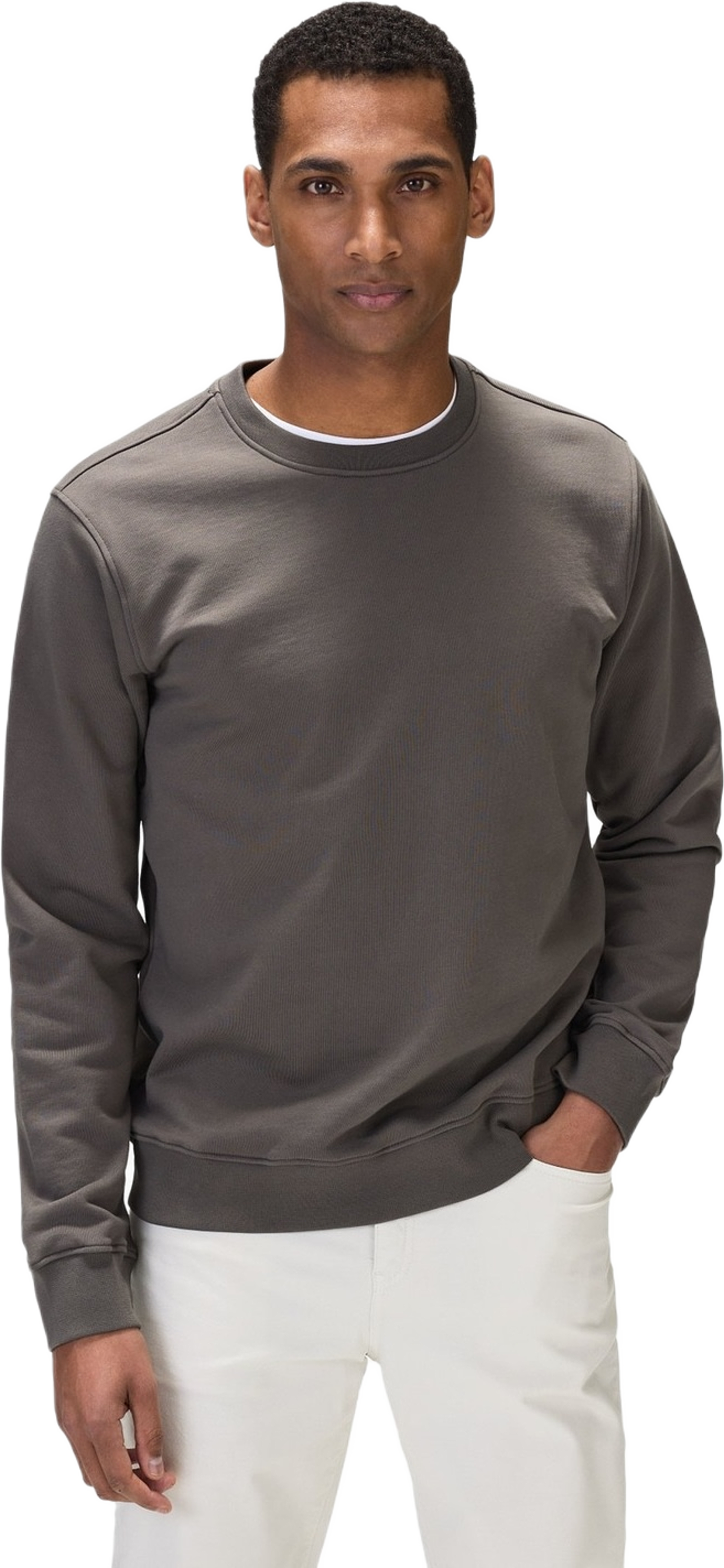 Cotton L/s Crew Neck Sweatshirt