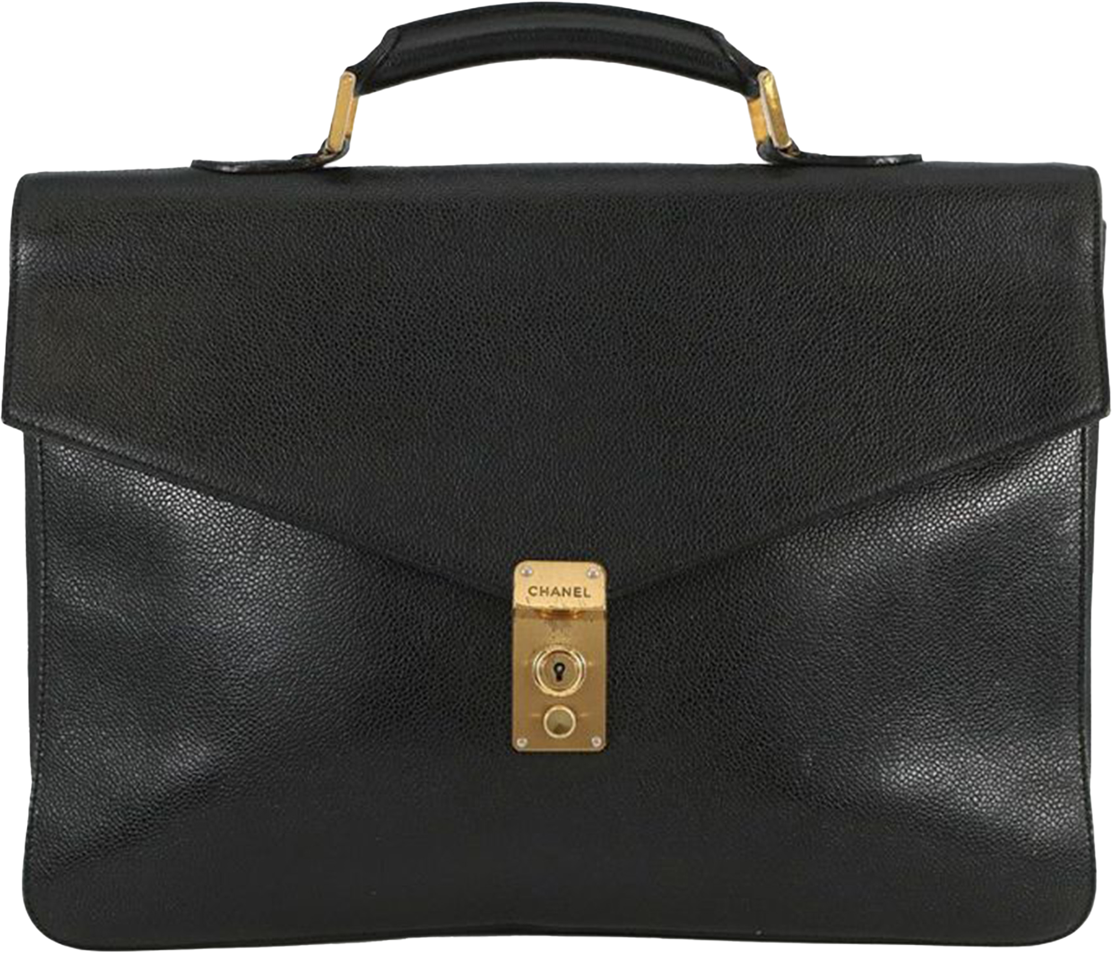 Chanel Caviar Briefcase, från Luxclusif, i färgen black. Klicka för att öppna bilden i stort format