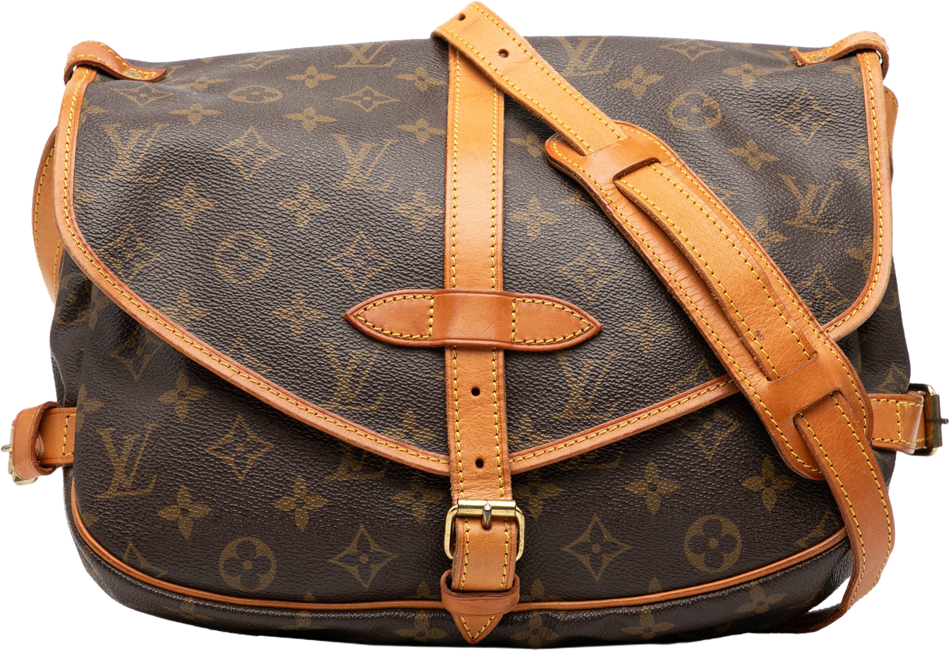 Louis Vuitton Monogram Saumur 30, från Luxclusif, i färgen brown. Klicka för att öppna bilden i stort format