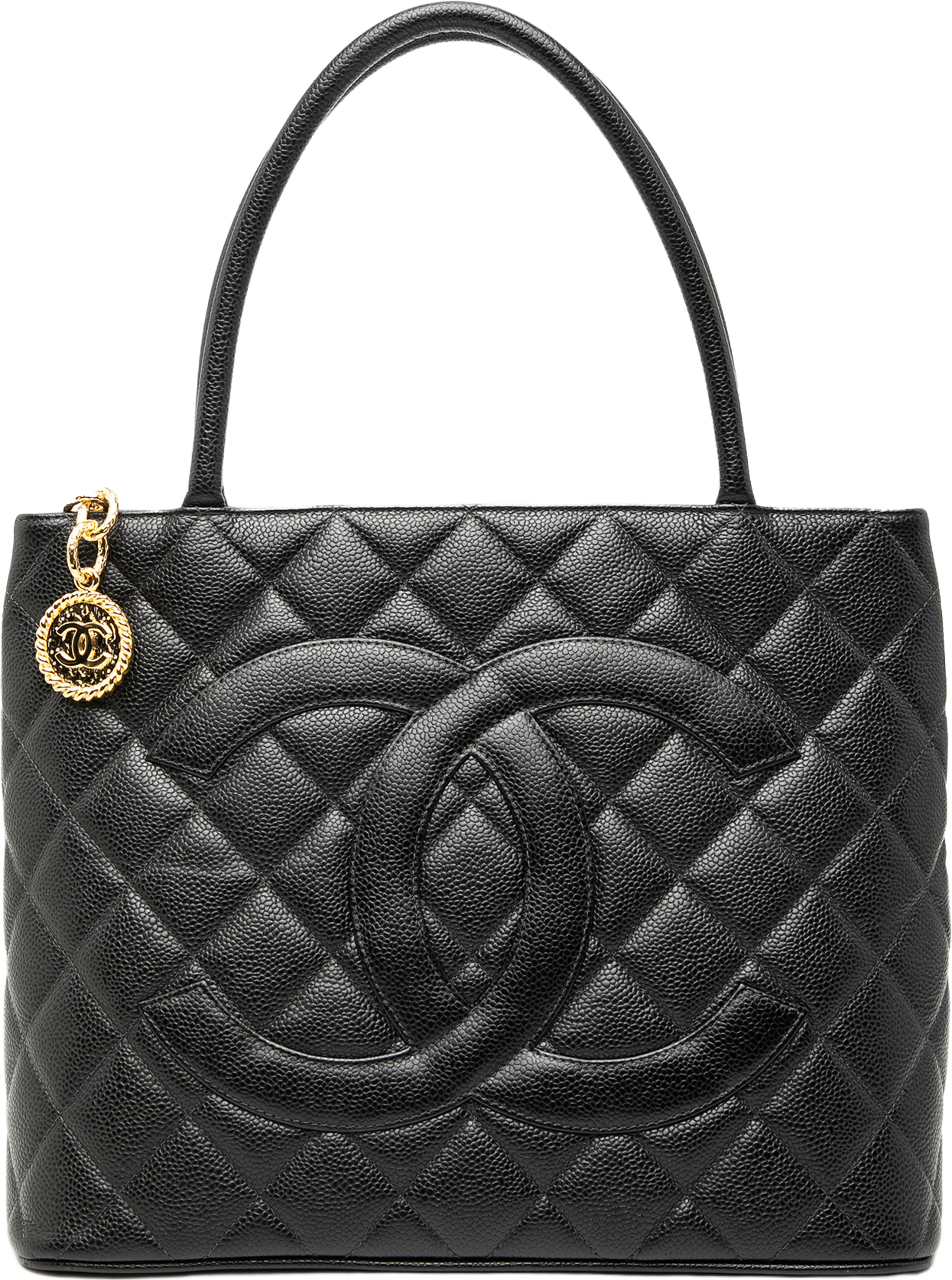Chanel Caviar Medallion Tote, från Luxclusif, i färgen black. Klicka för att öppna bilden i stort format