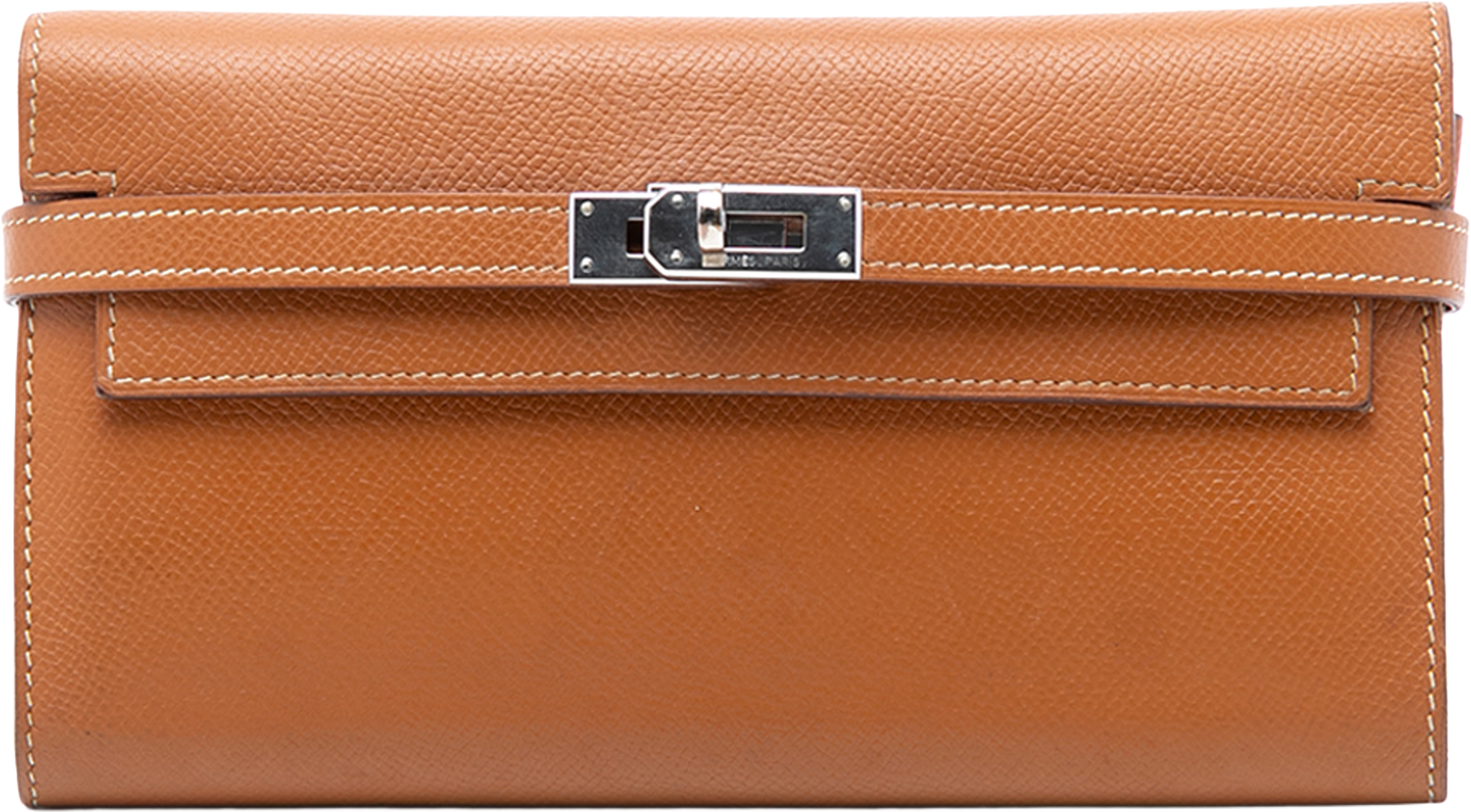 Hermès Epsom Kelly Longue Wallet, från Luxclusif, i färgen brown. Klicka för att öppna bilden i stort format