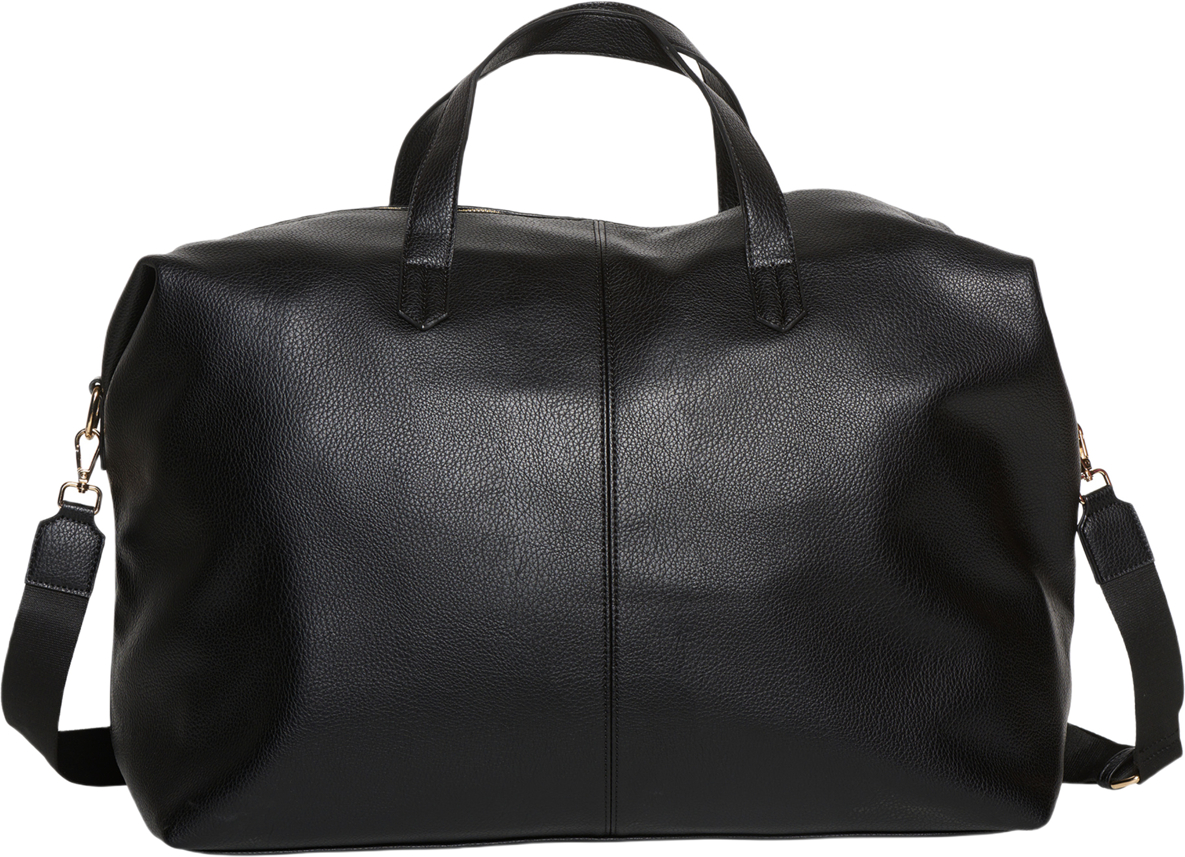 Holdall Medium Weekend Bag - Black Leather Look