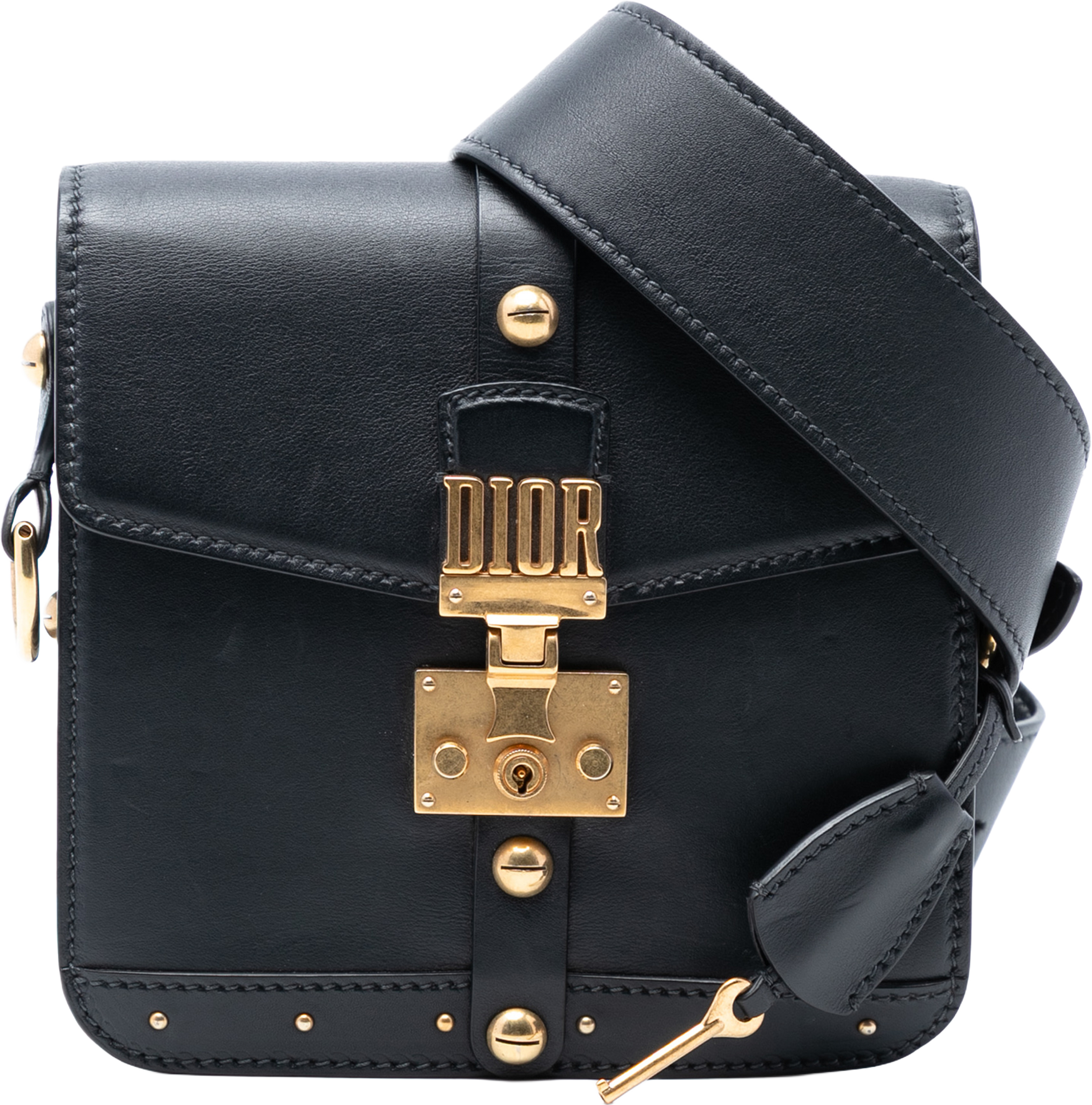 Dior Leather Dioraddict Square Flap, från Luxclusif, i färgen black. Klicka för att öppna bilden i stort format