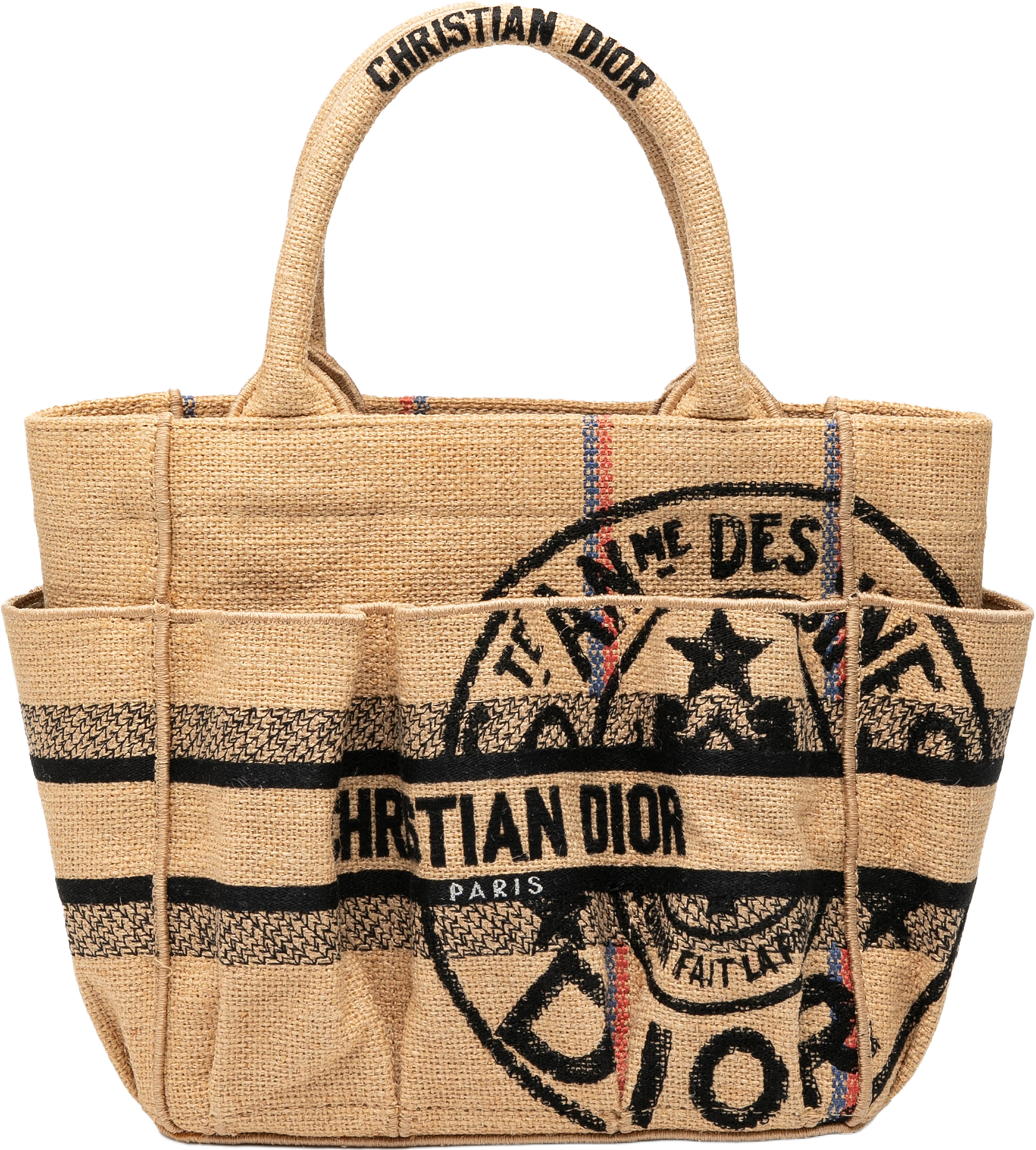 Dior Small Jute Catherine Tote, från Luxclusif, i färgen beige. Klicka för att öppna bilden i stort format