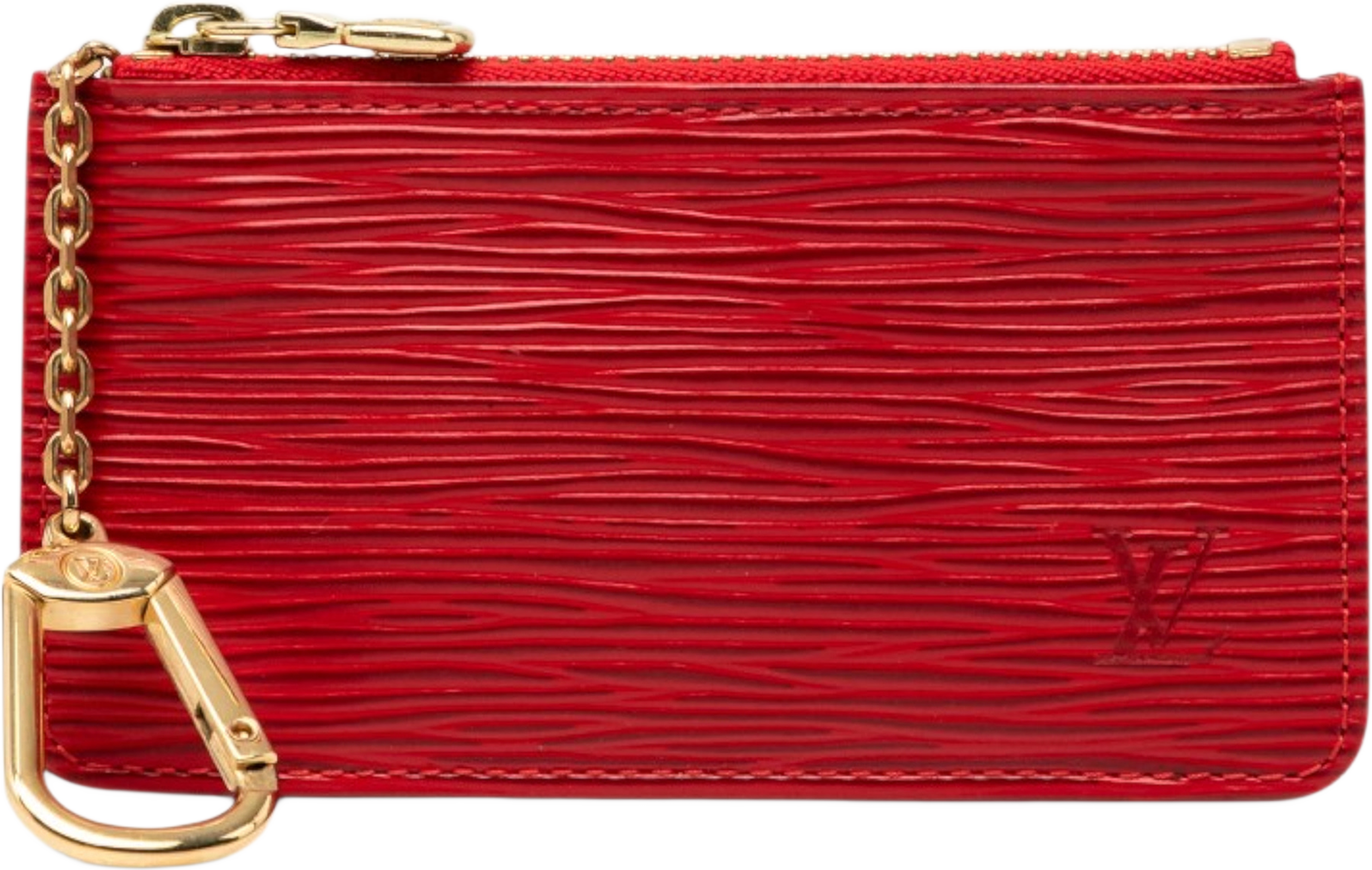 Louis Vuitton Epi Pochette Cles, från Luxclusif, i färgen röd. Klicka för att öppna bilden i stort format