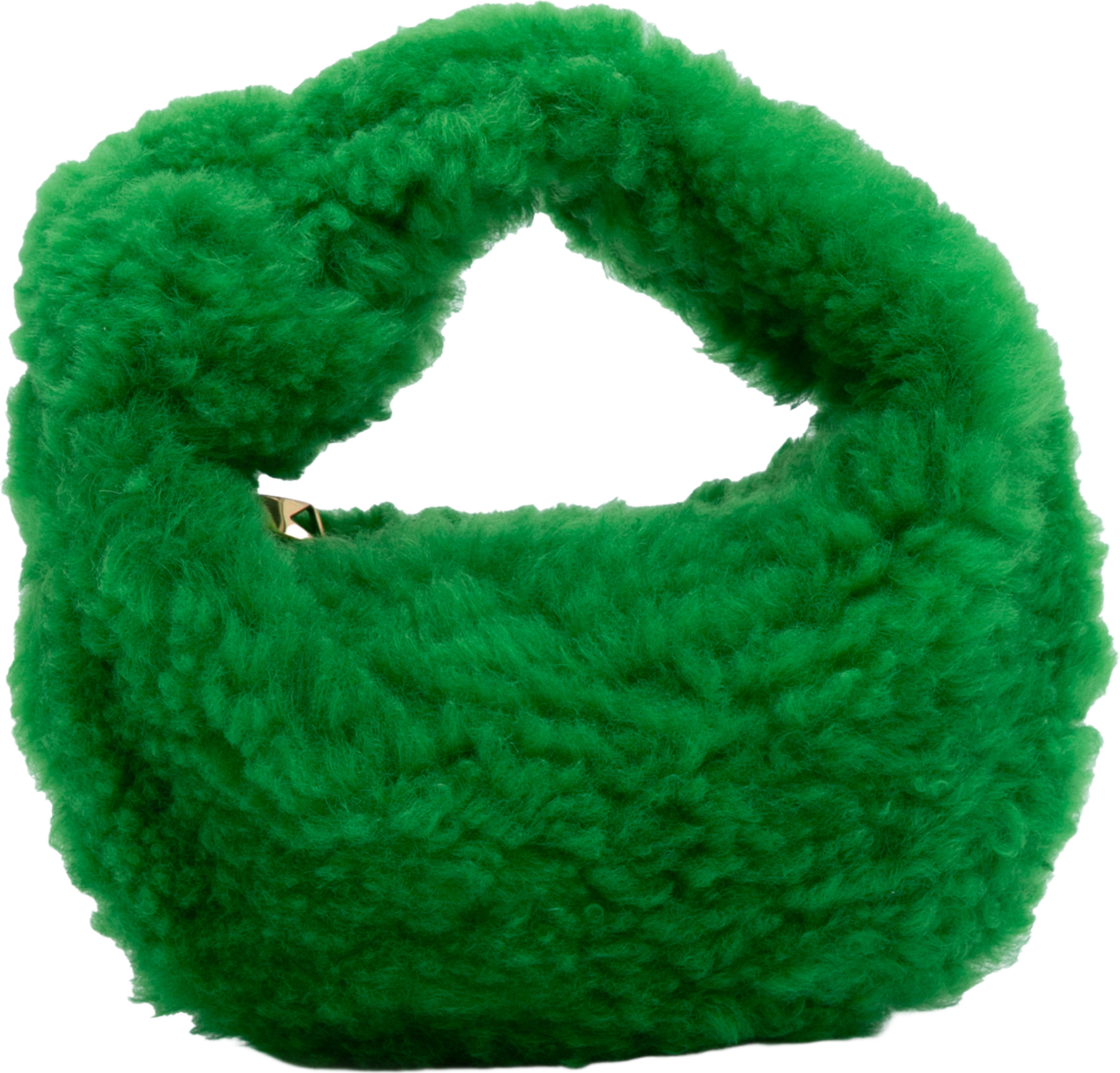 Bottega Veneta Mini Shearling Jodie, från Luxclusif, i färgen green. Klicka för att öppna bilden i stort format