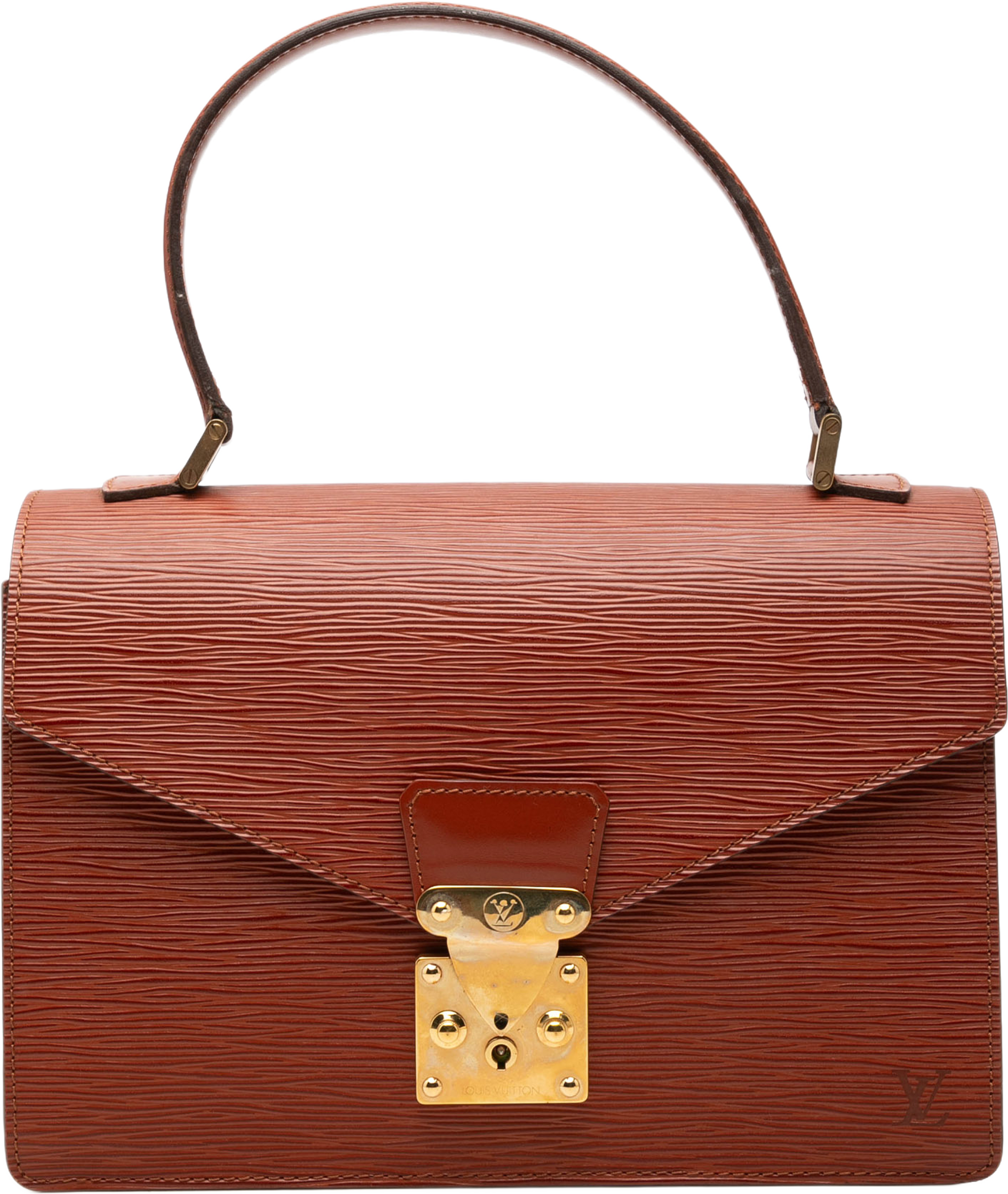 Louis Vuitton Epi Concorde Handbag, från Luxclusif, i färgen brun. Klicka för att öppna bilden i stort format