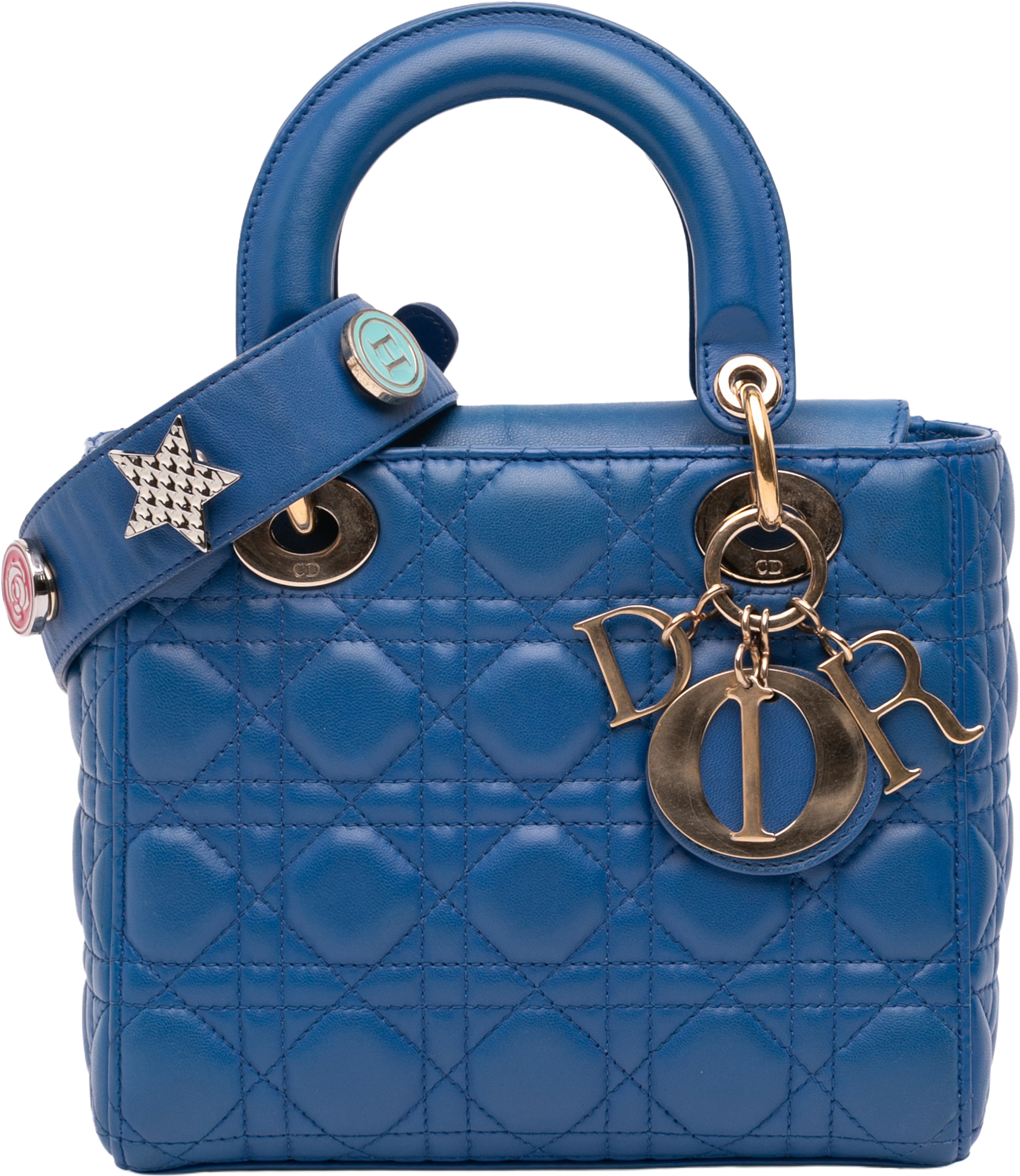 Dior Small Lambskin Cannage Myabcdior Lady Dior, från Luxclusif, i färgen blue. Klicka för att öppna bilden i stort format