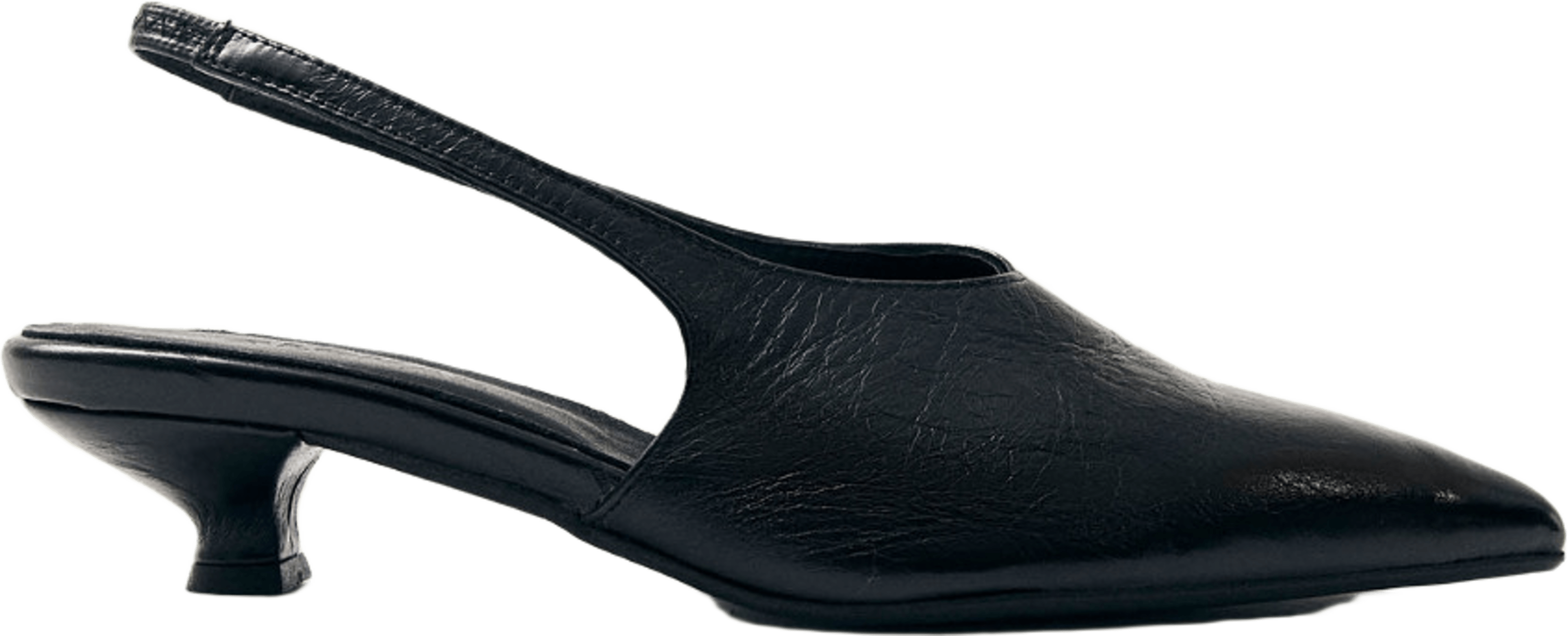 Eros Black Leather Pumps