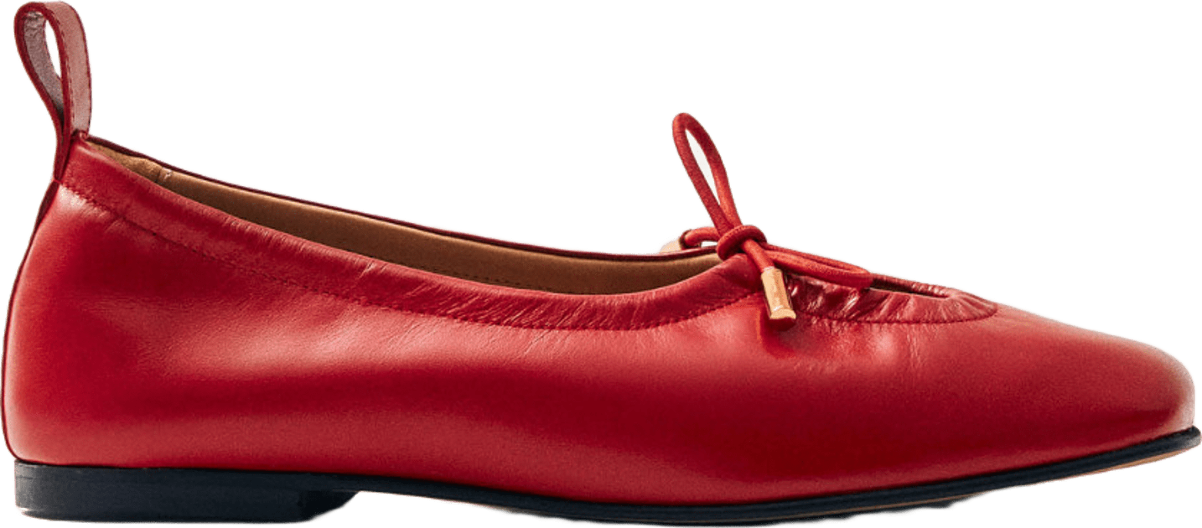 Rosalind Red Leather Ballet Flats