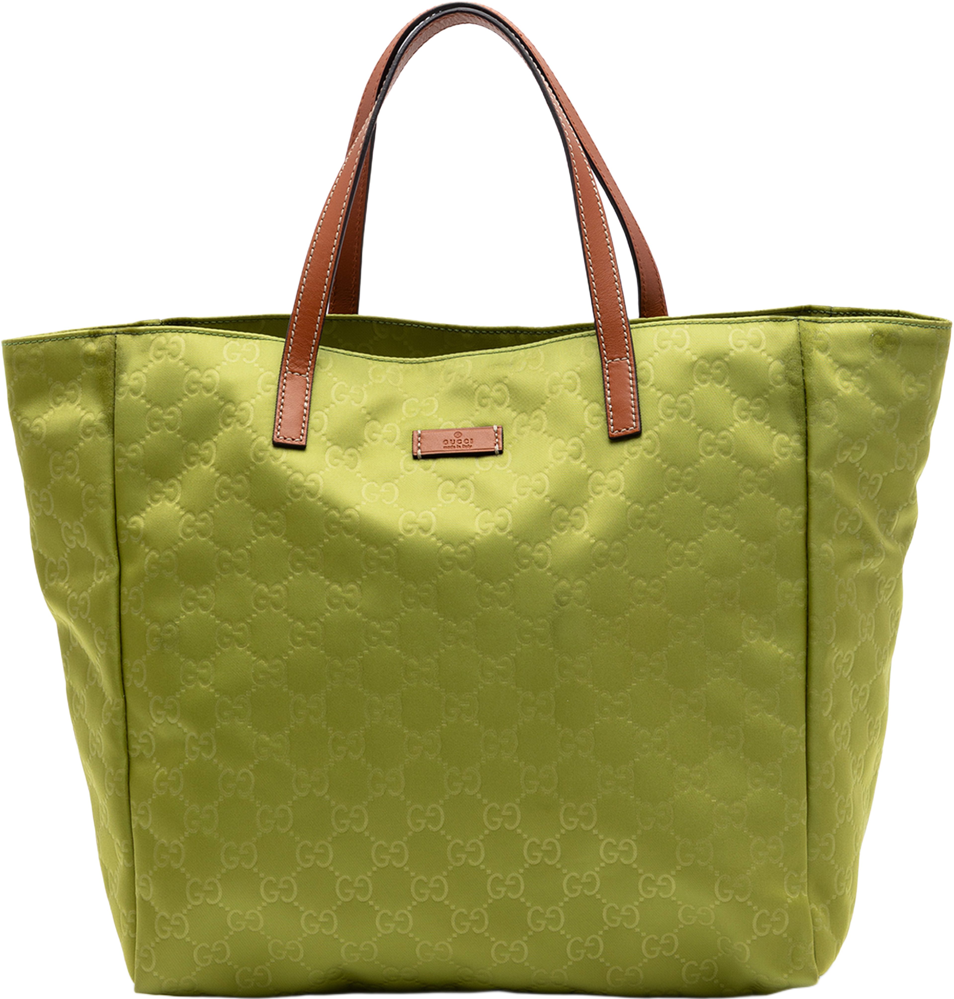 Gucci Gg Nylon Tote, från Luxclusif, i färgen light green. Klicka för att öppna bilden i stort format