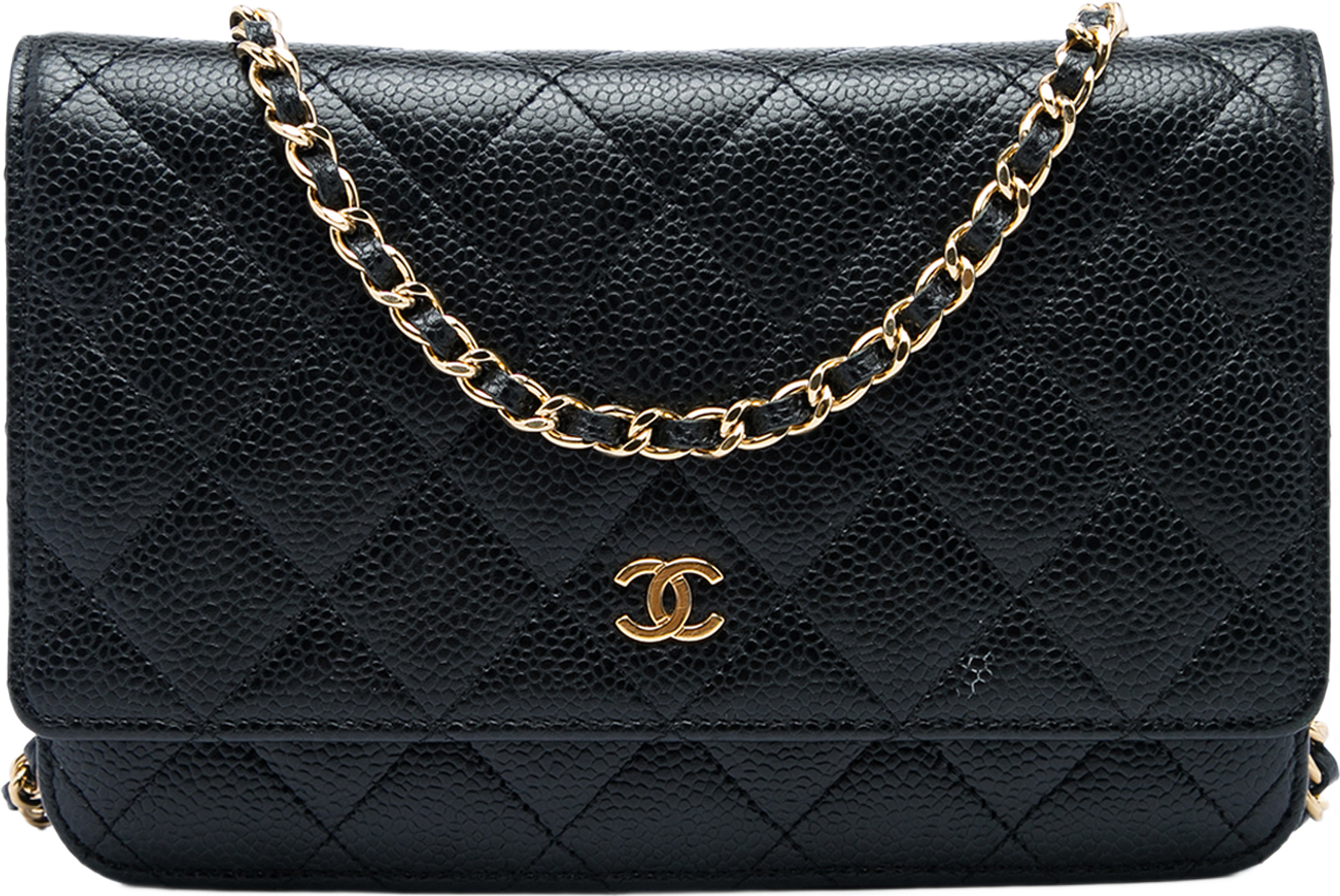 Chanel Cc Quilted Caviar Wallet On Chain, från Luxclusif, i färgen svart. Klicka för att öppna bilden i stort format