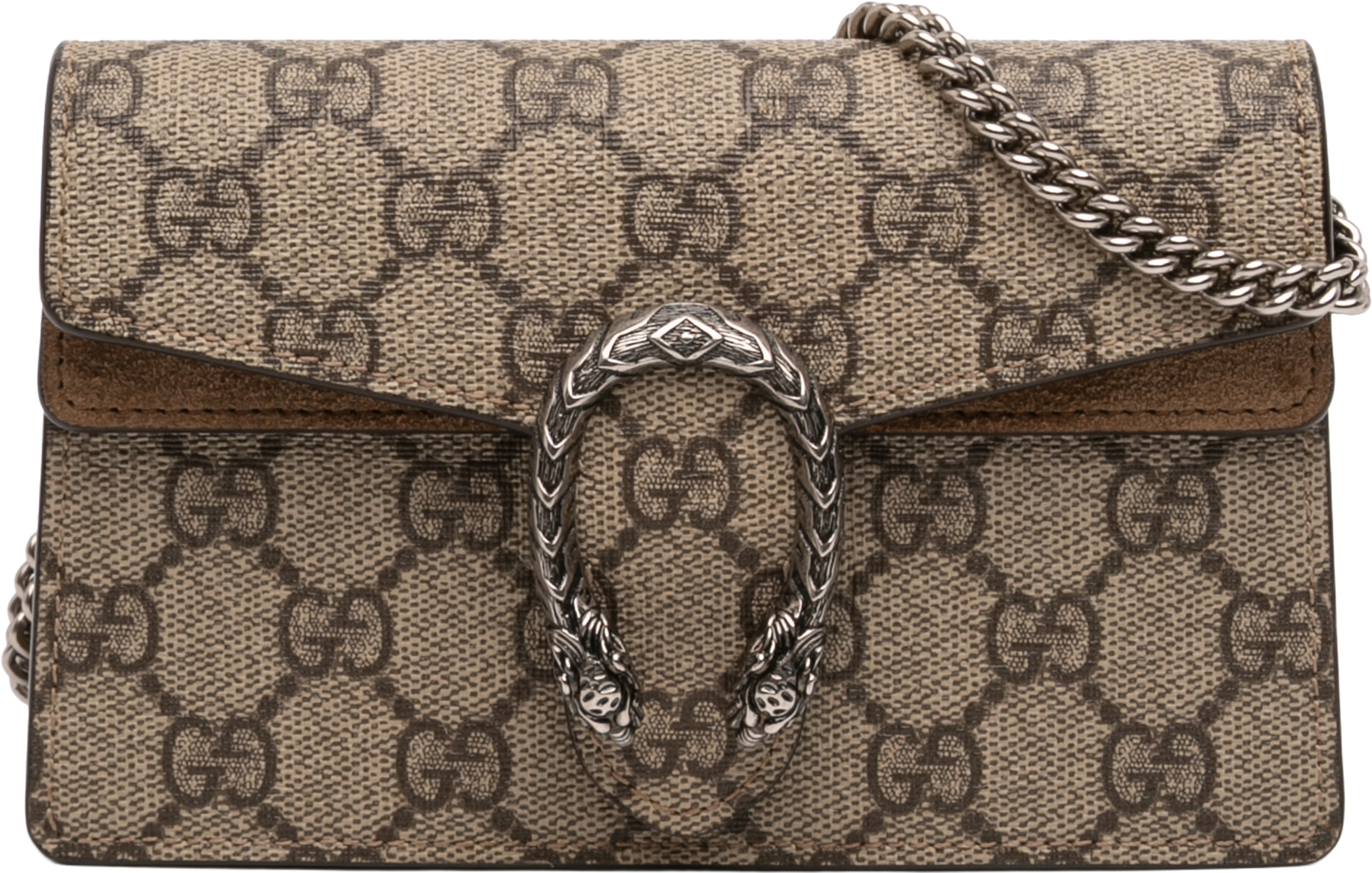 Gucci Mini Gg Supreme Dionysus Crossbody, från Luxclusif, i färgen beige. Klicka för att öppna bilden i stort format