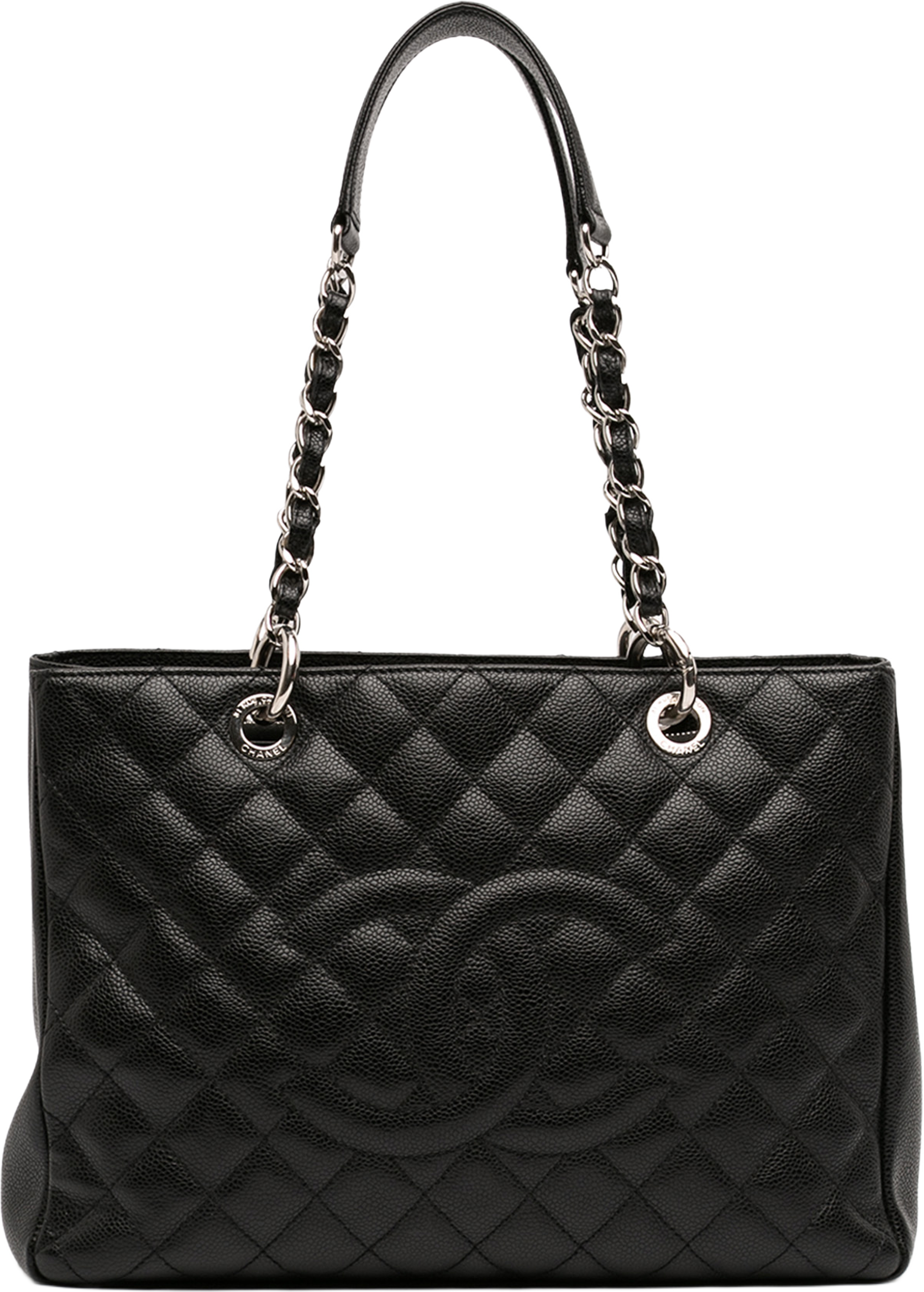 Chanel Caviar Grand Shopping Tote, från Luxclusif, i färgen black. Klicka för att öppna bilden i stort format