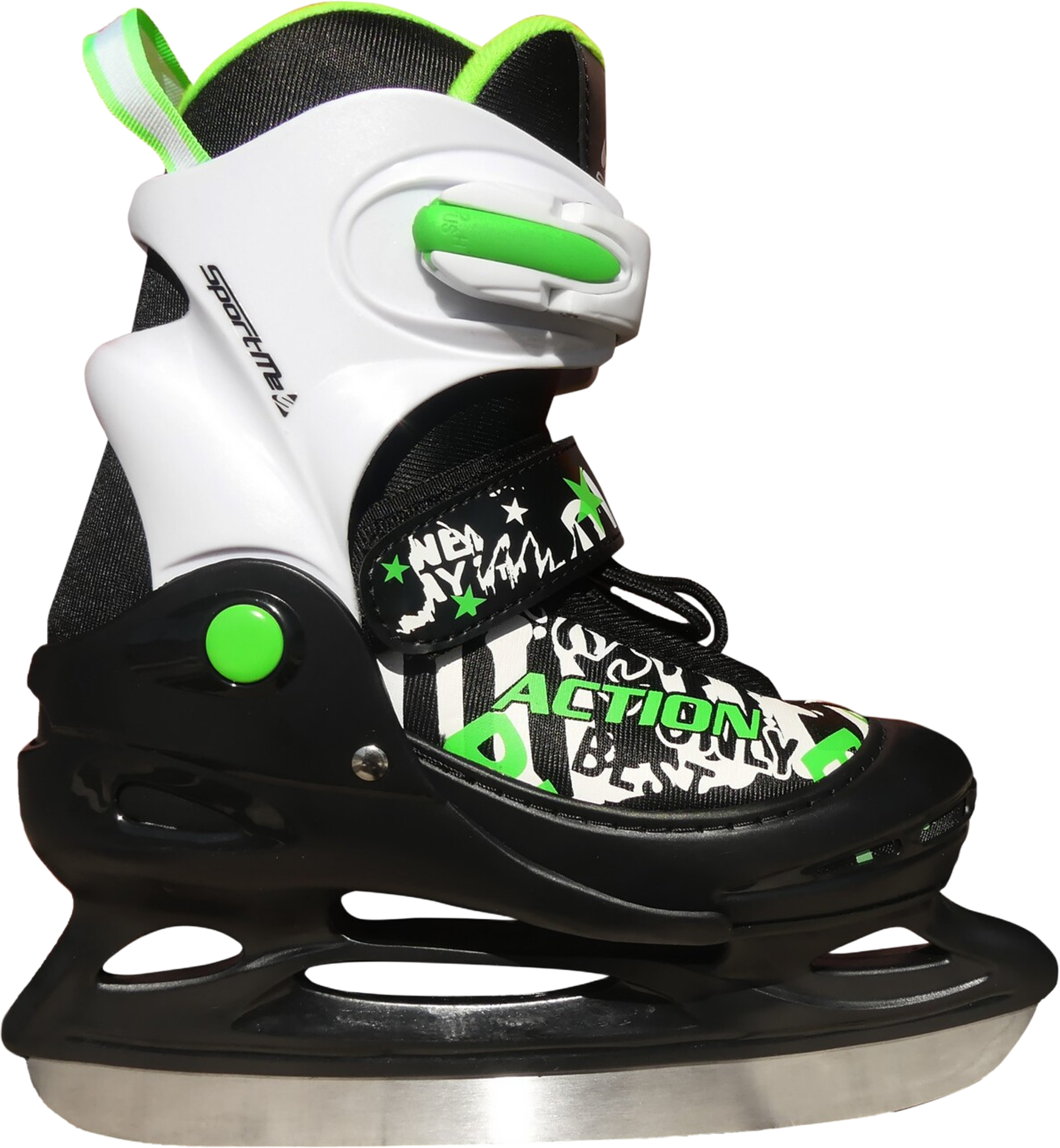 Skridsko Barn Stl 26-29, från Sportme, i färgen svart/vit. Klicka för att öppna bilden i stort format