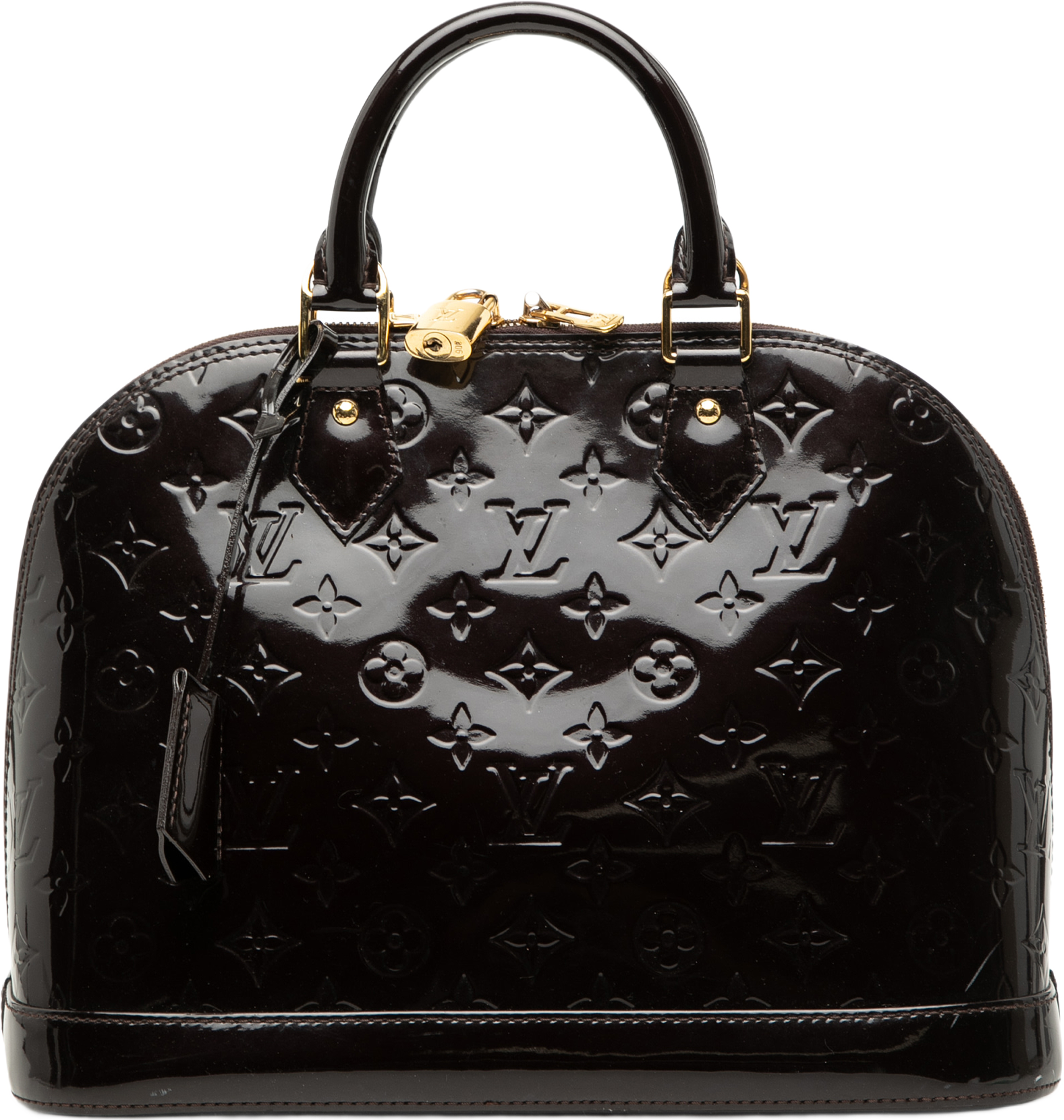 Louis Vuitton Monogram Vernis Alma Pm, från Luxclusif, i färgen purpur. Klicka för att öppna bilden i stort format