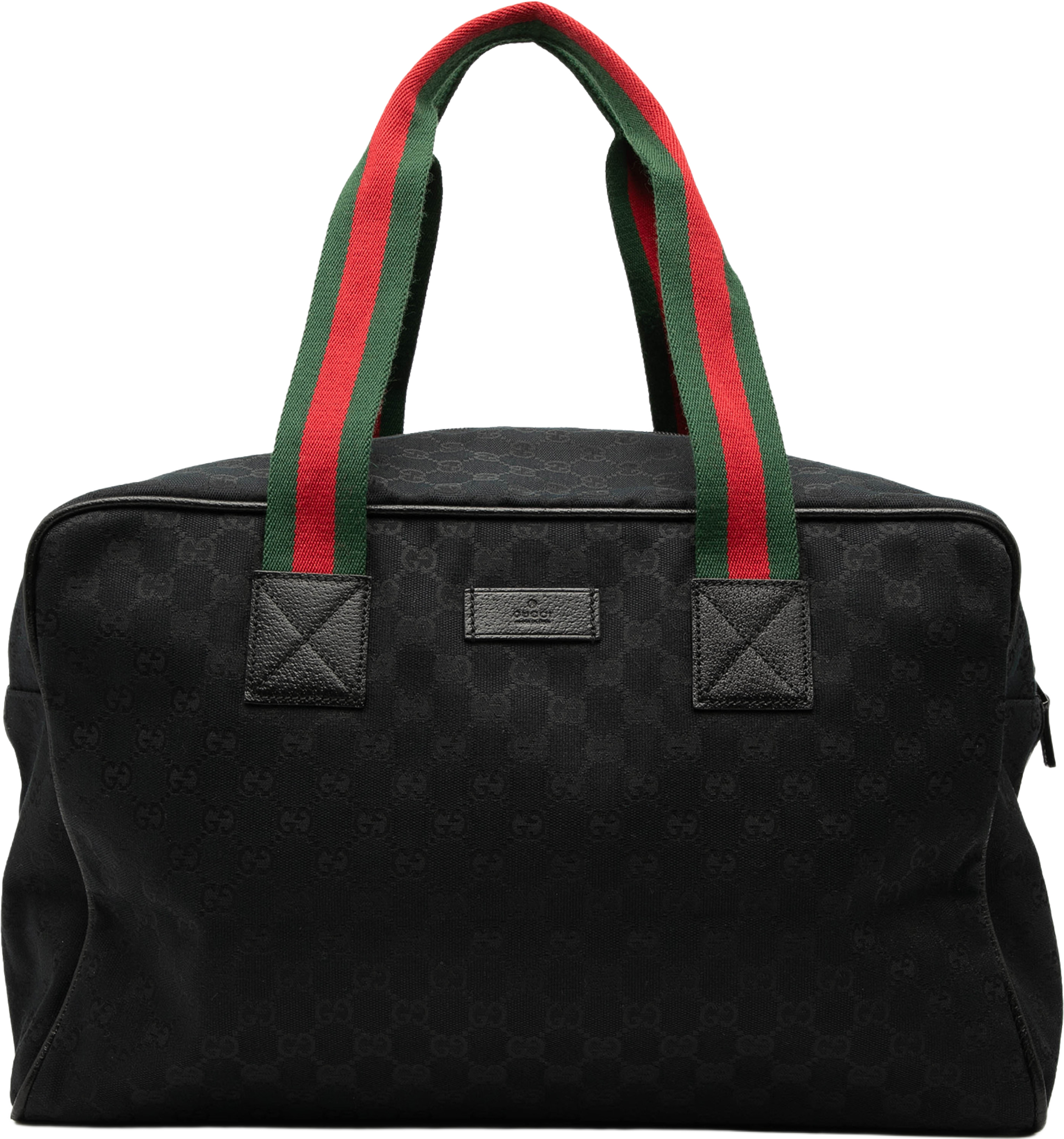 Gucci Gg Canvas Web Travel Bag, från Luxclusif, i färgen black. Klicka för att öppna bilden i stort format