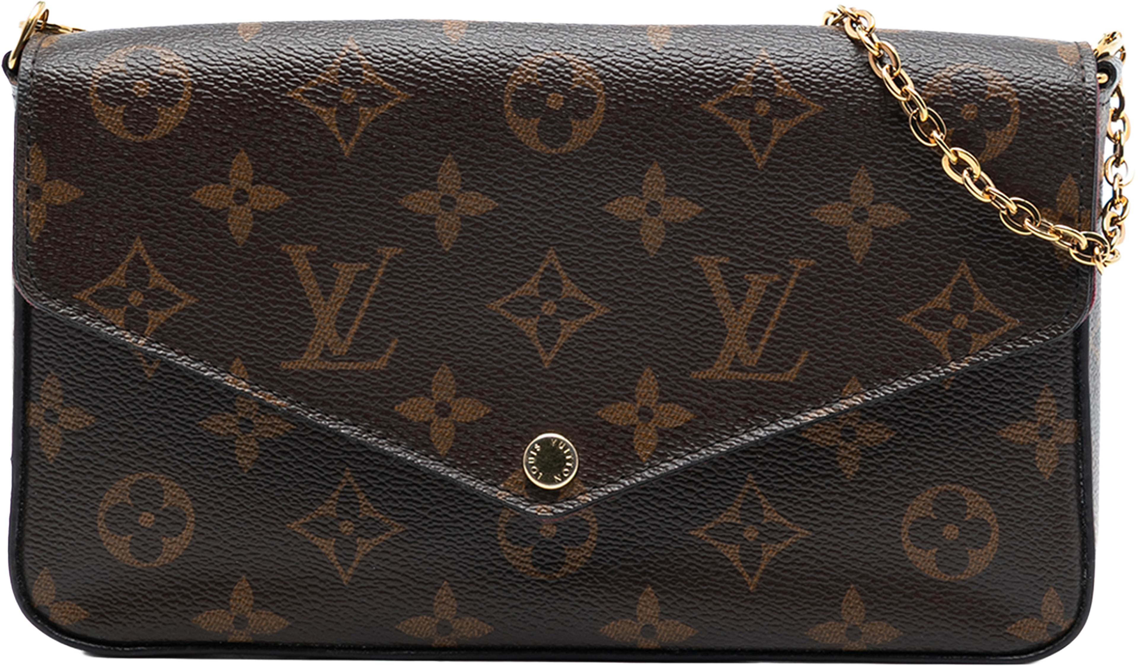 Louis Vuitton Monogram Pochette Felicie, från Luxclusif, i färgen brown. Klicka för att öppna bilden i stort format