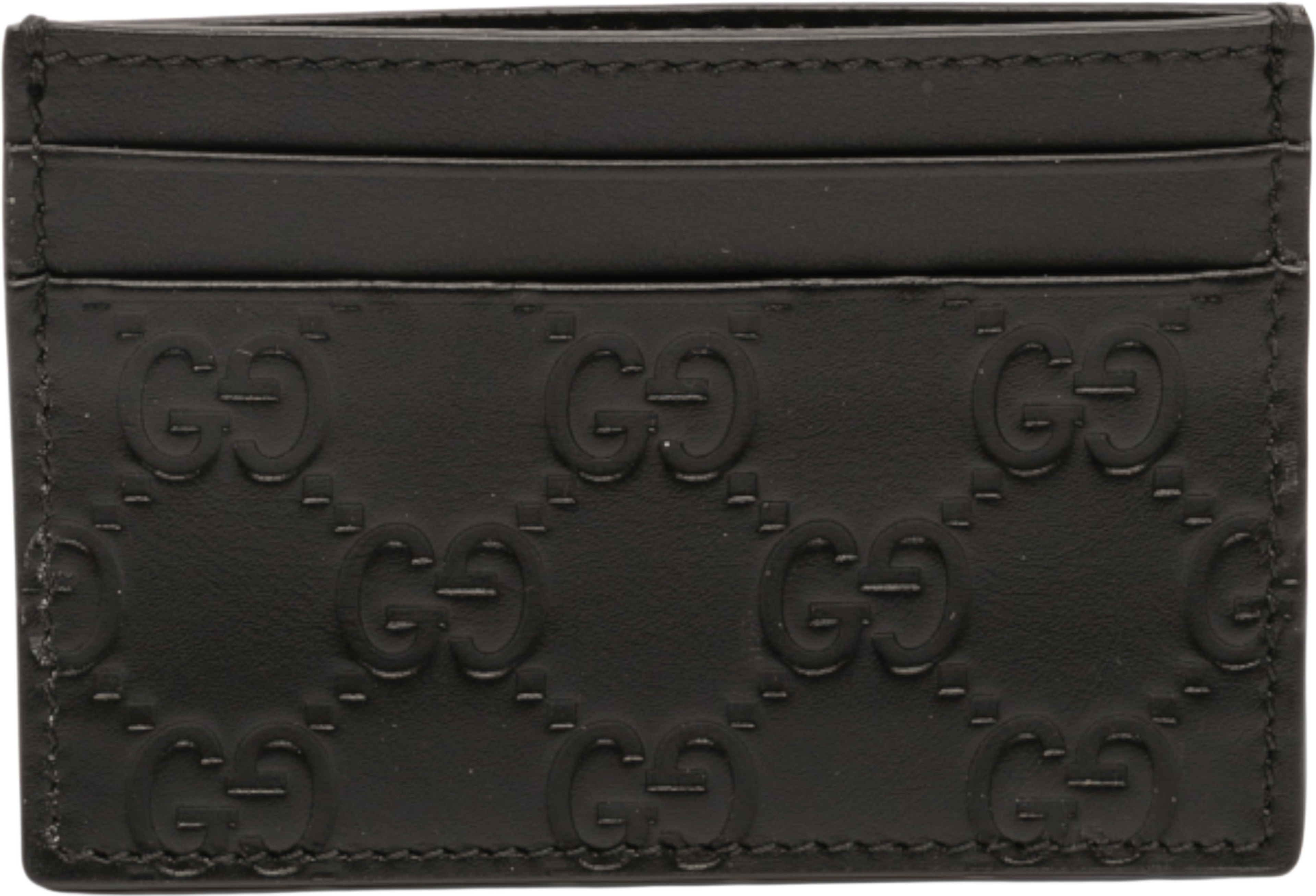 Gucci Guccissima Card Holder, från Luxclusif, i färgen black. Klicka för att öppna bilden i stort format