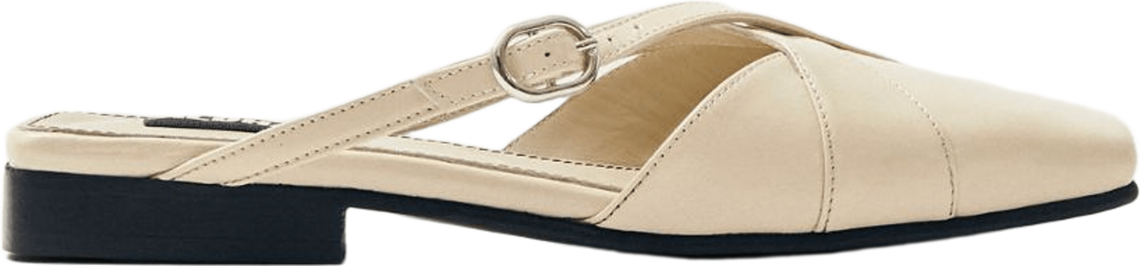 Adria Onix Cream Leather Mules