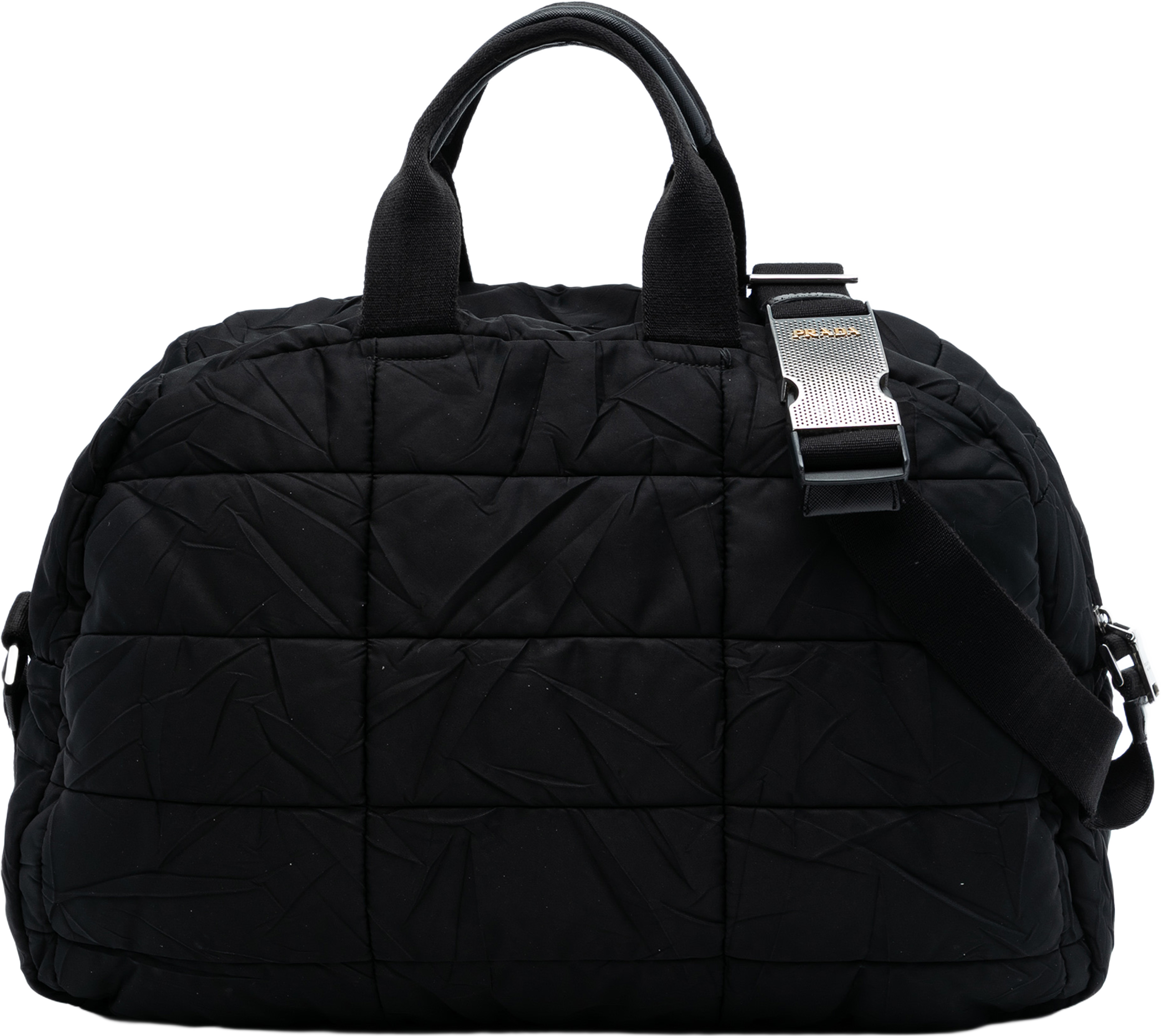 Prada Tessuto Bomber Travel Bag, från Luxclusif, i färgen black. Klicka för att öppna bilden i stort format