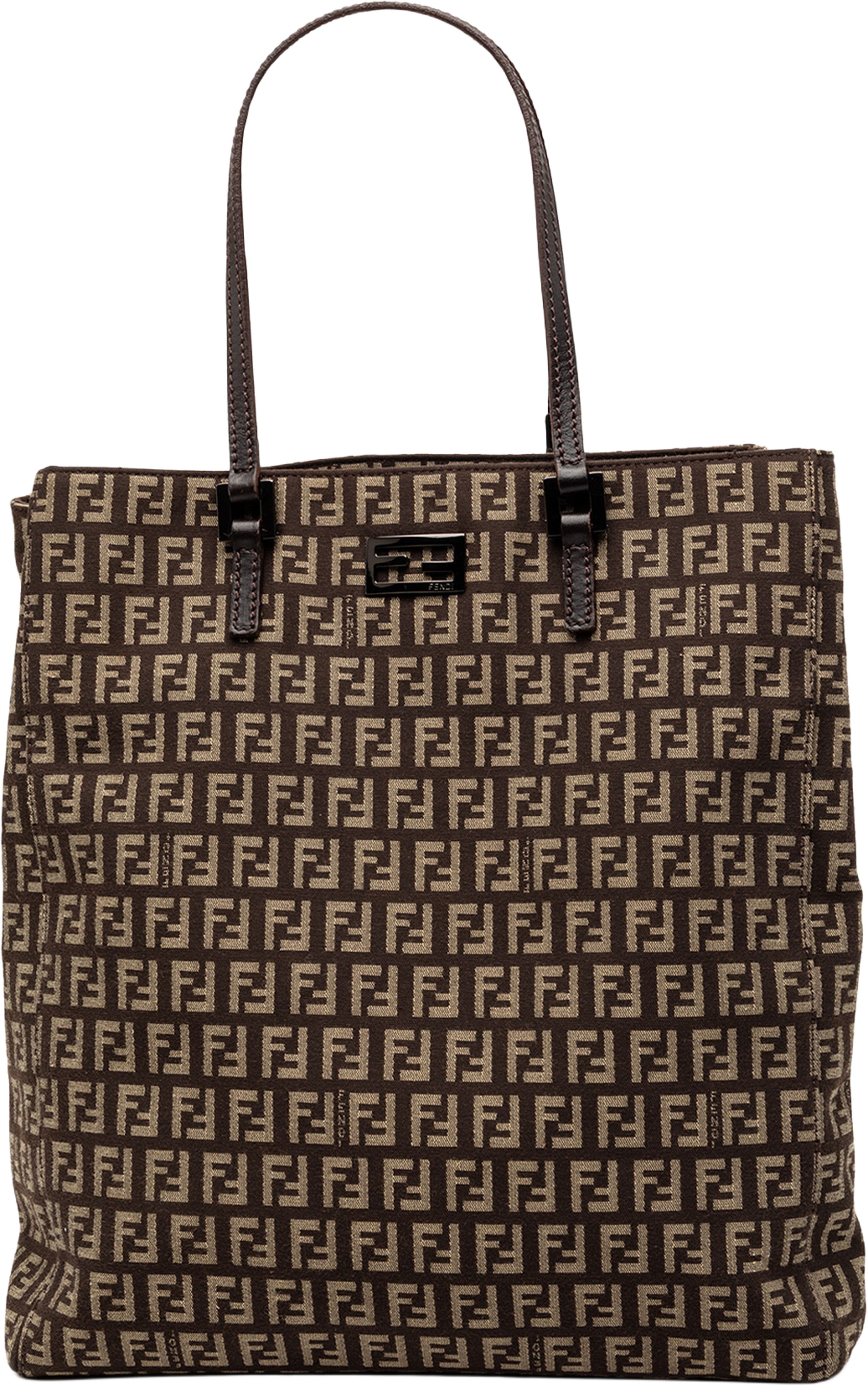 Fendi Zucchino Canvas Tote, från Luxclusif, i färgen brown. Klicka för att öppna bilden i stort format