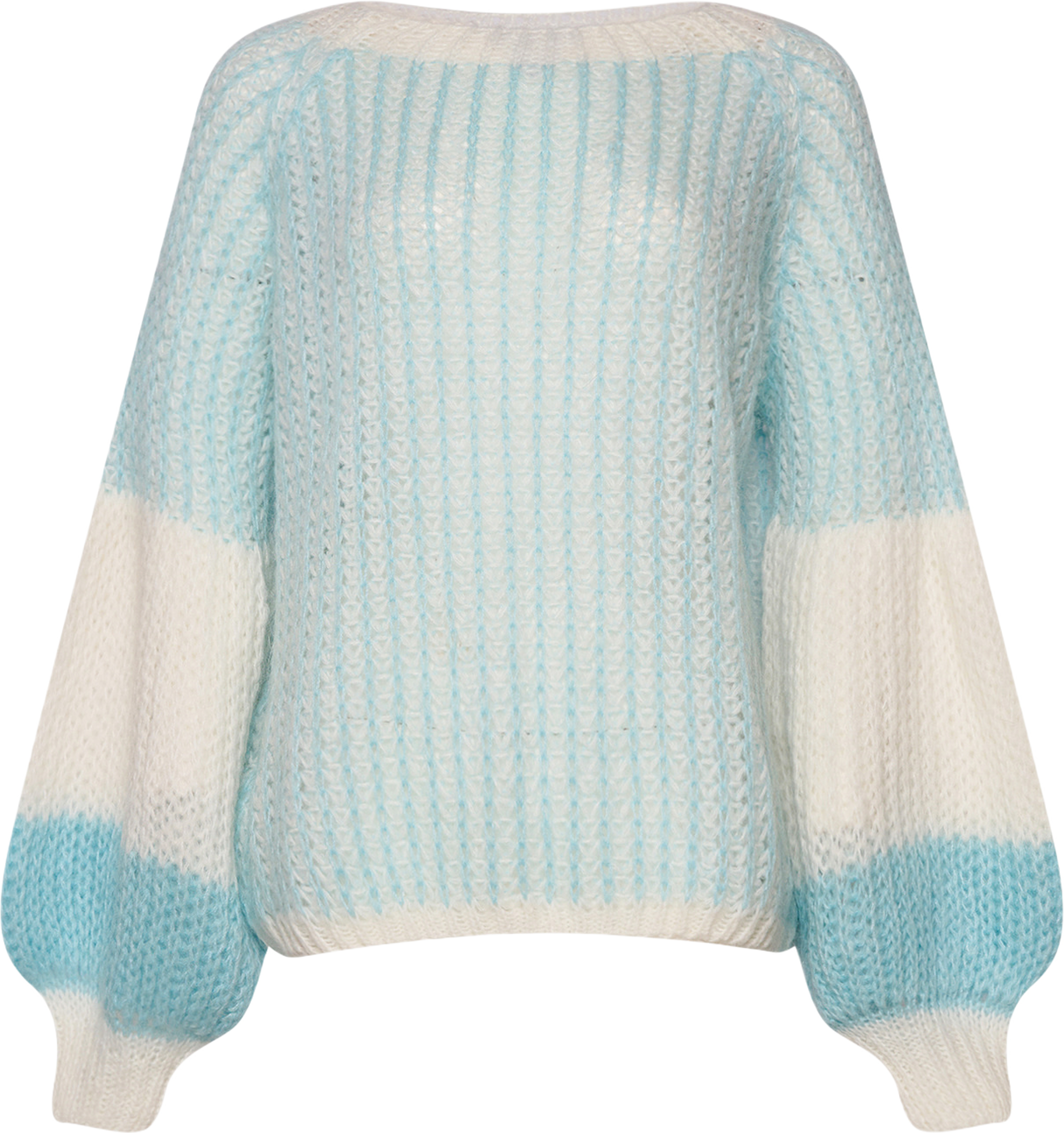 Liana Knit Sweater - Lightblue/white