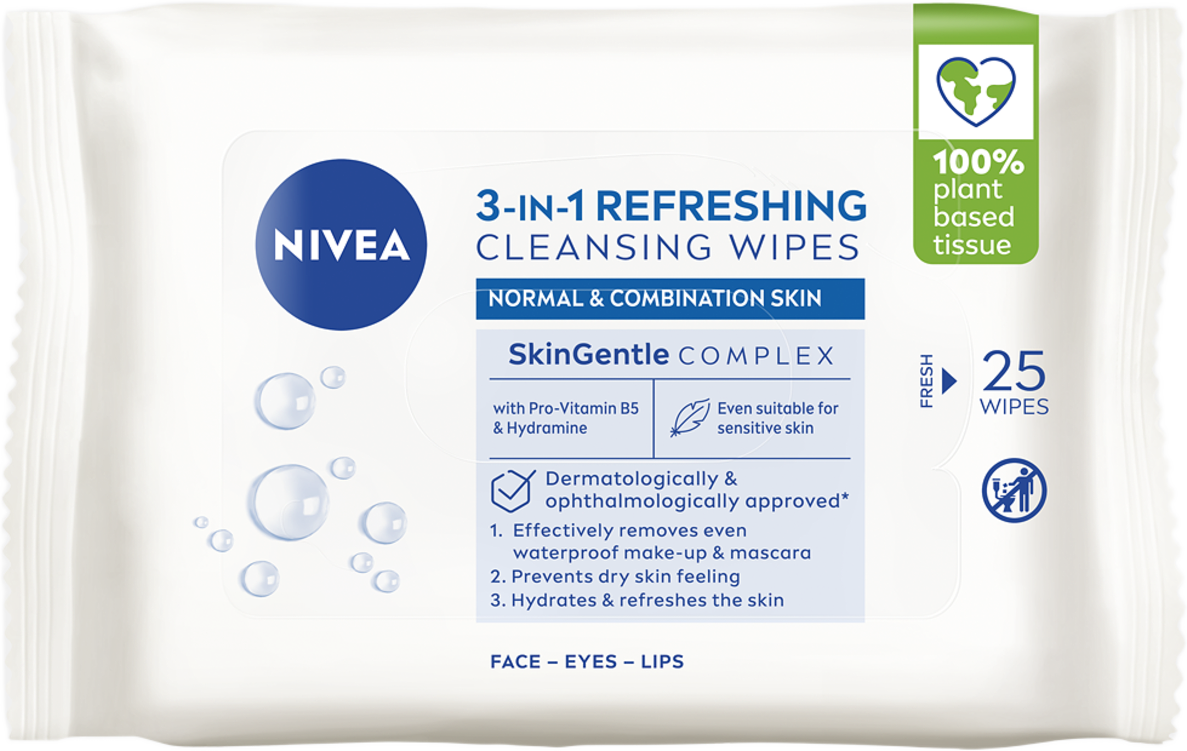 Ansiktsservetter Refreshing Cleansing Wipes 25 st NIVEA