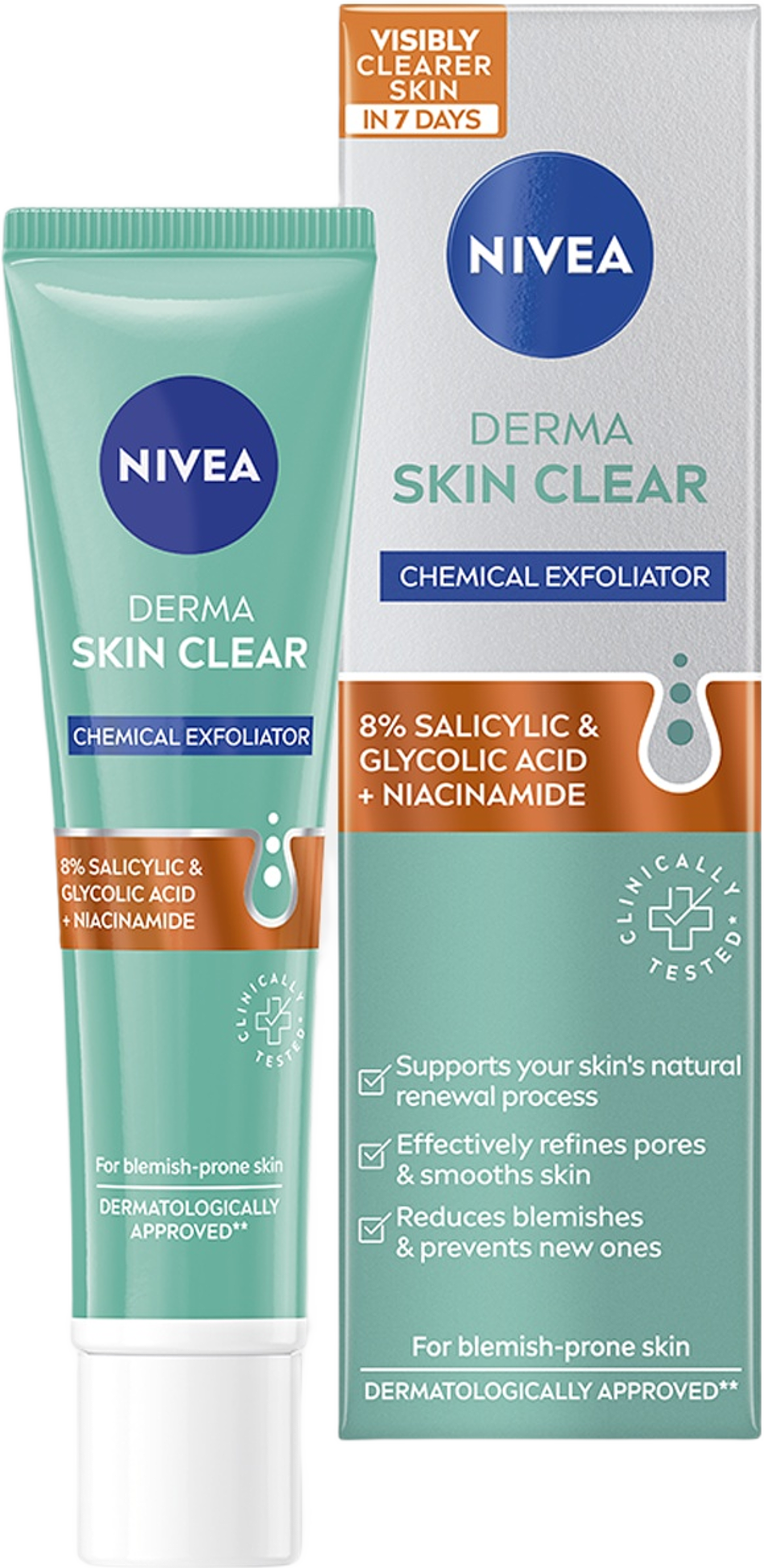 Peeling Ansikte Derma Skin Clear Night Exfoliator 40 ml NIVEA
