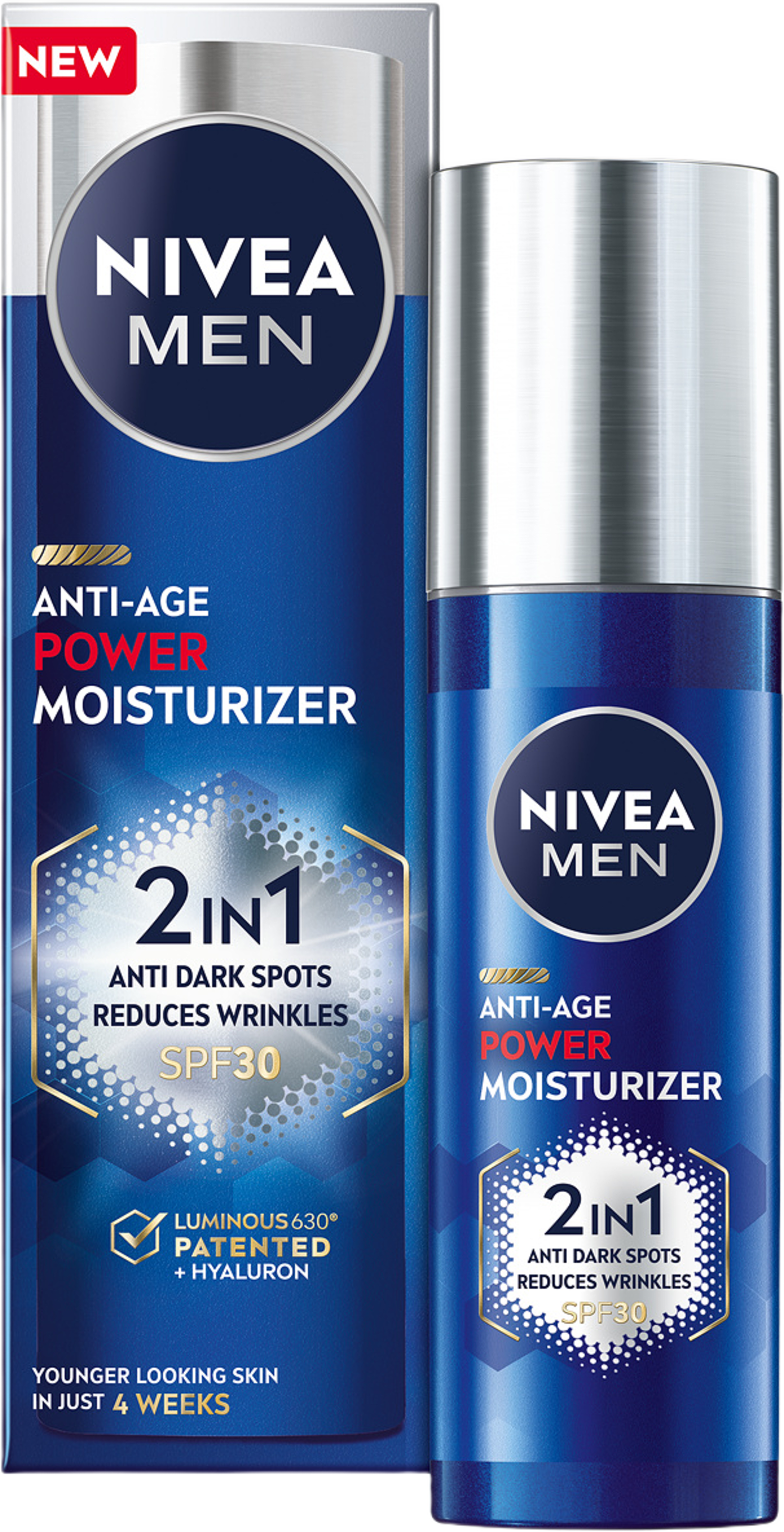 Ansiktskräm man Luminous Anti Age 2in1 Power Moisturiser SPF30 50 ml NIVEA MEN