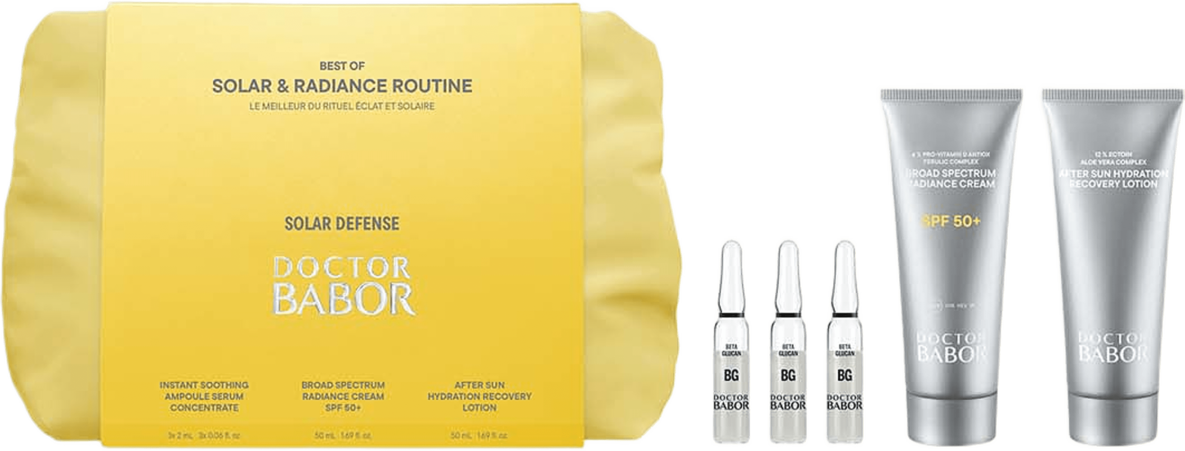 Solar & Radiance Routine Set, från BABOR. Klicka för att öppna bilden i stort format