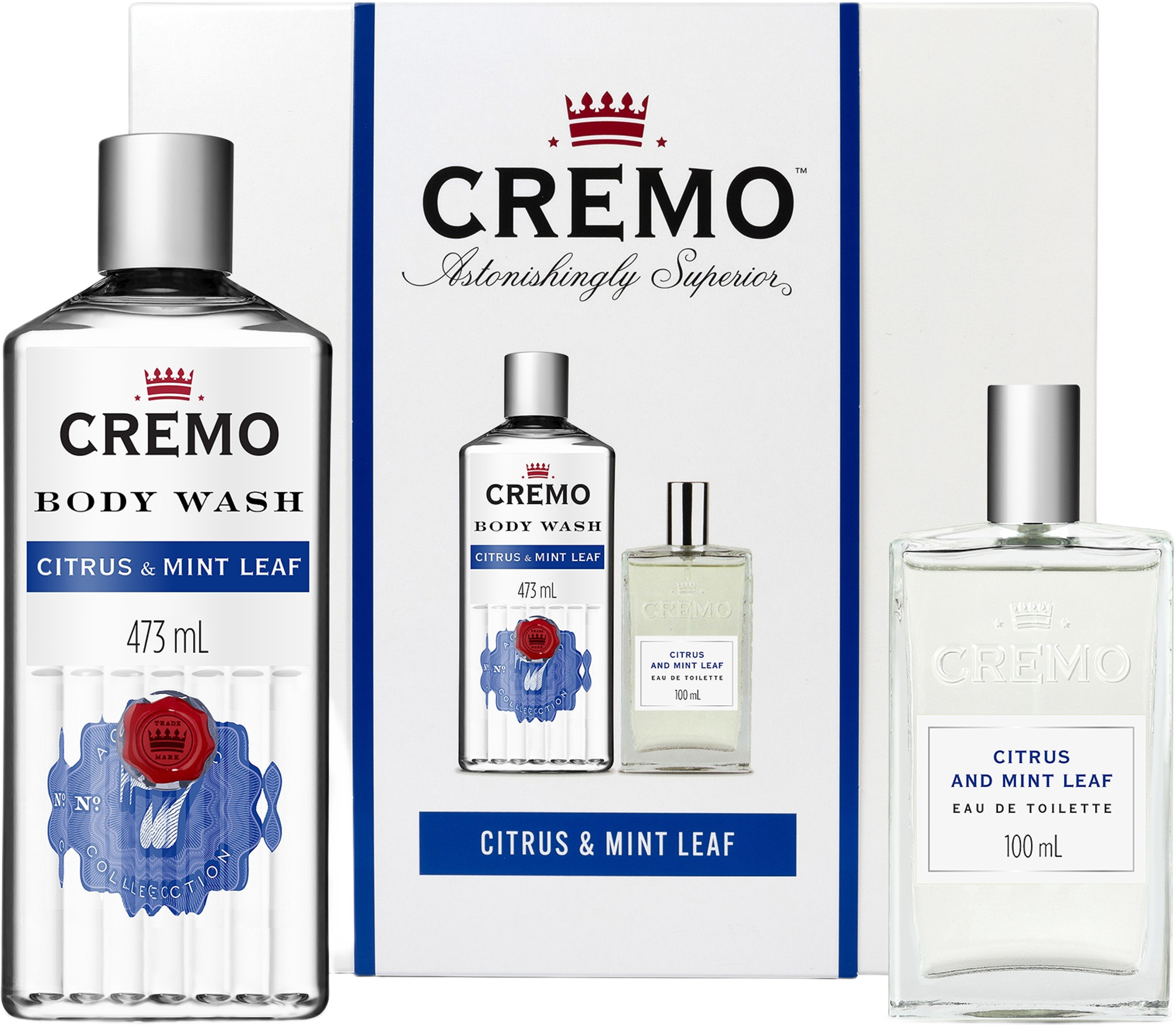 Citrus & Mint Leaf Gift Set For Men, från Cremo. Klicka för att öppna bilden i stort format