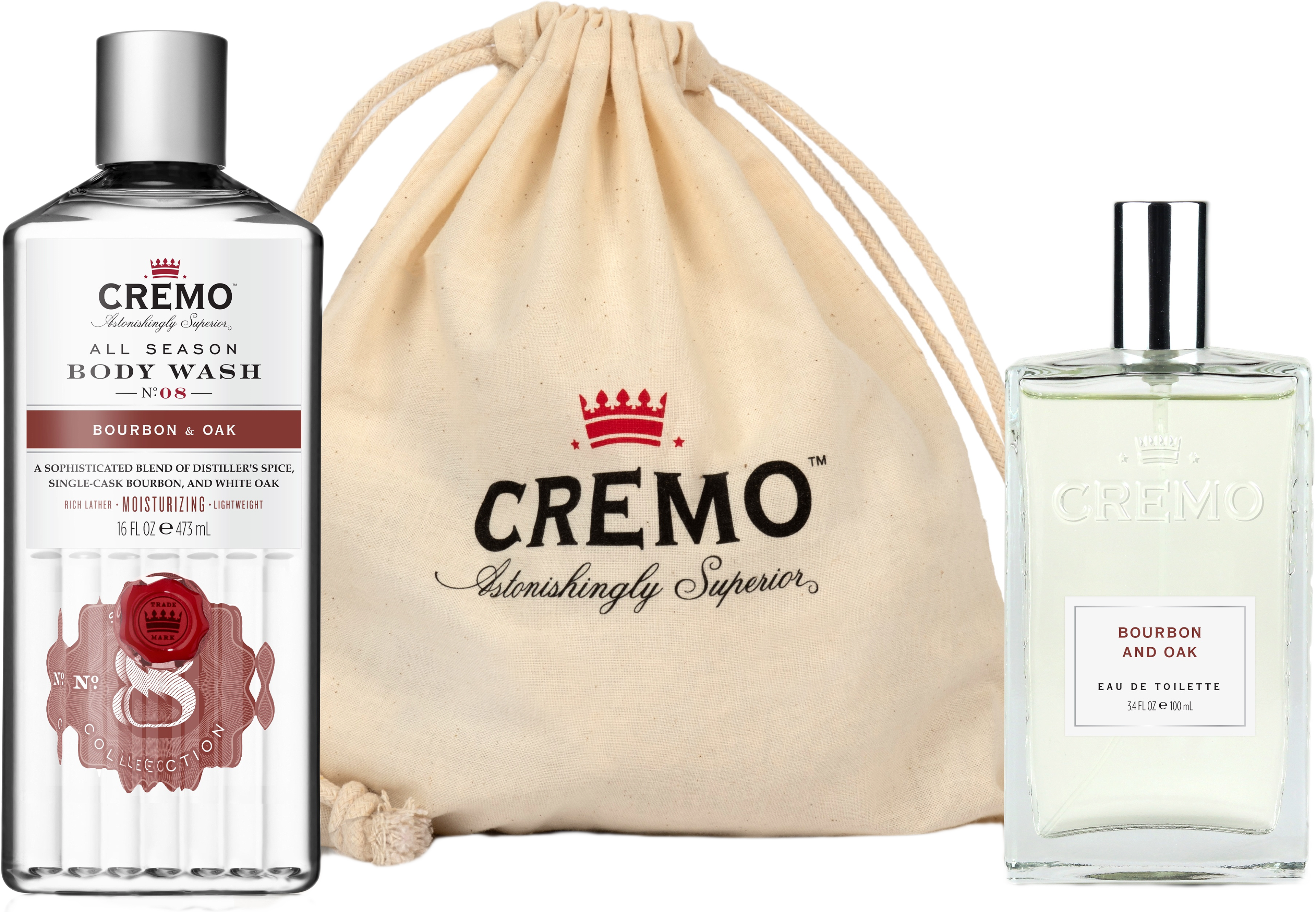 Bourbon & Oak Gift Set For Men, från Cremo. Klicka för att öppna bilden i stort format