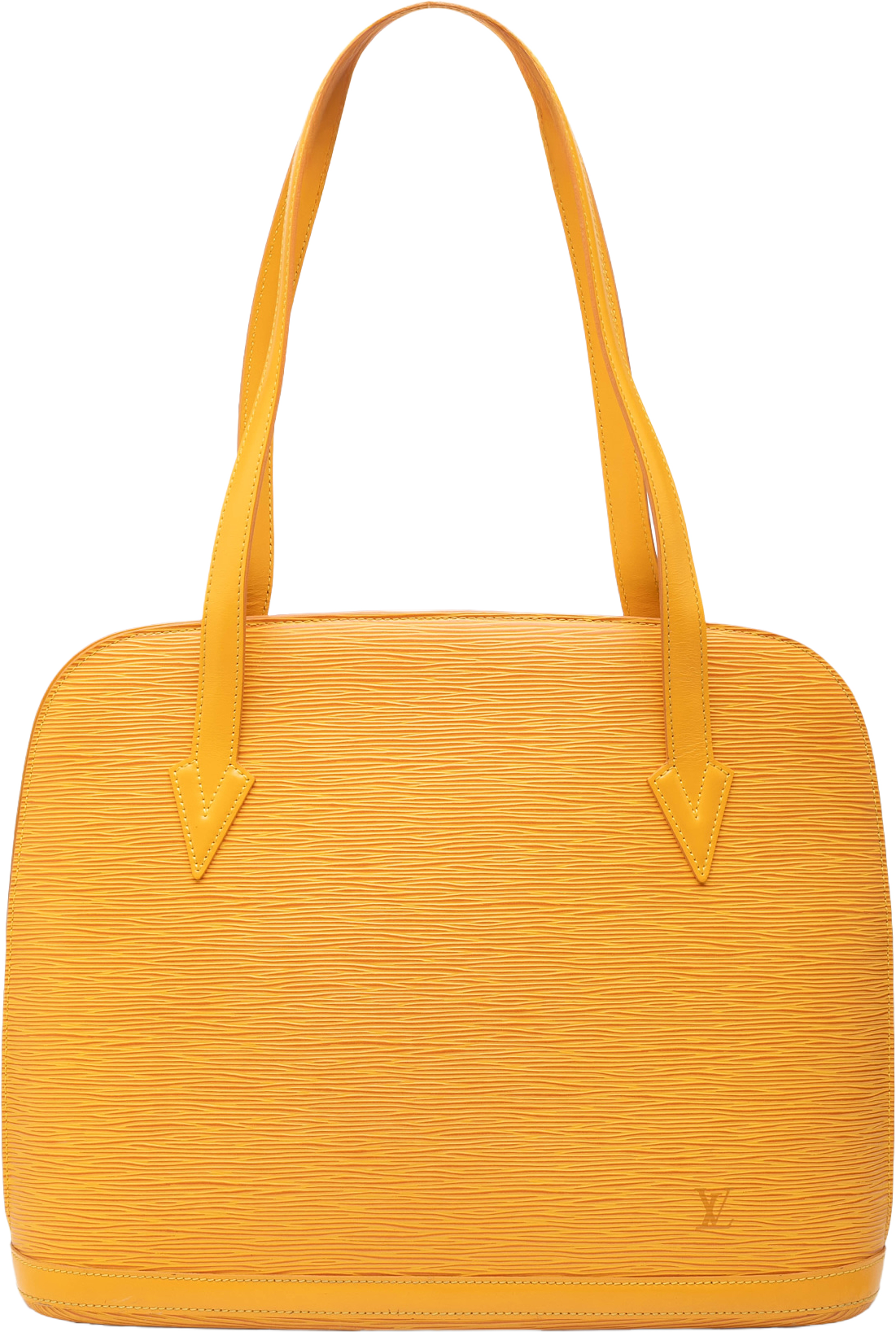 Louis Vuitton Epi Lussac, från Luxclusif, i färgen yellow. Klicka för att öppna bilden i stort format