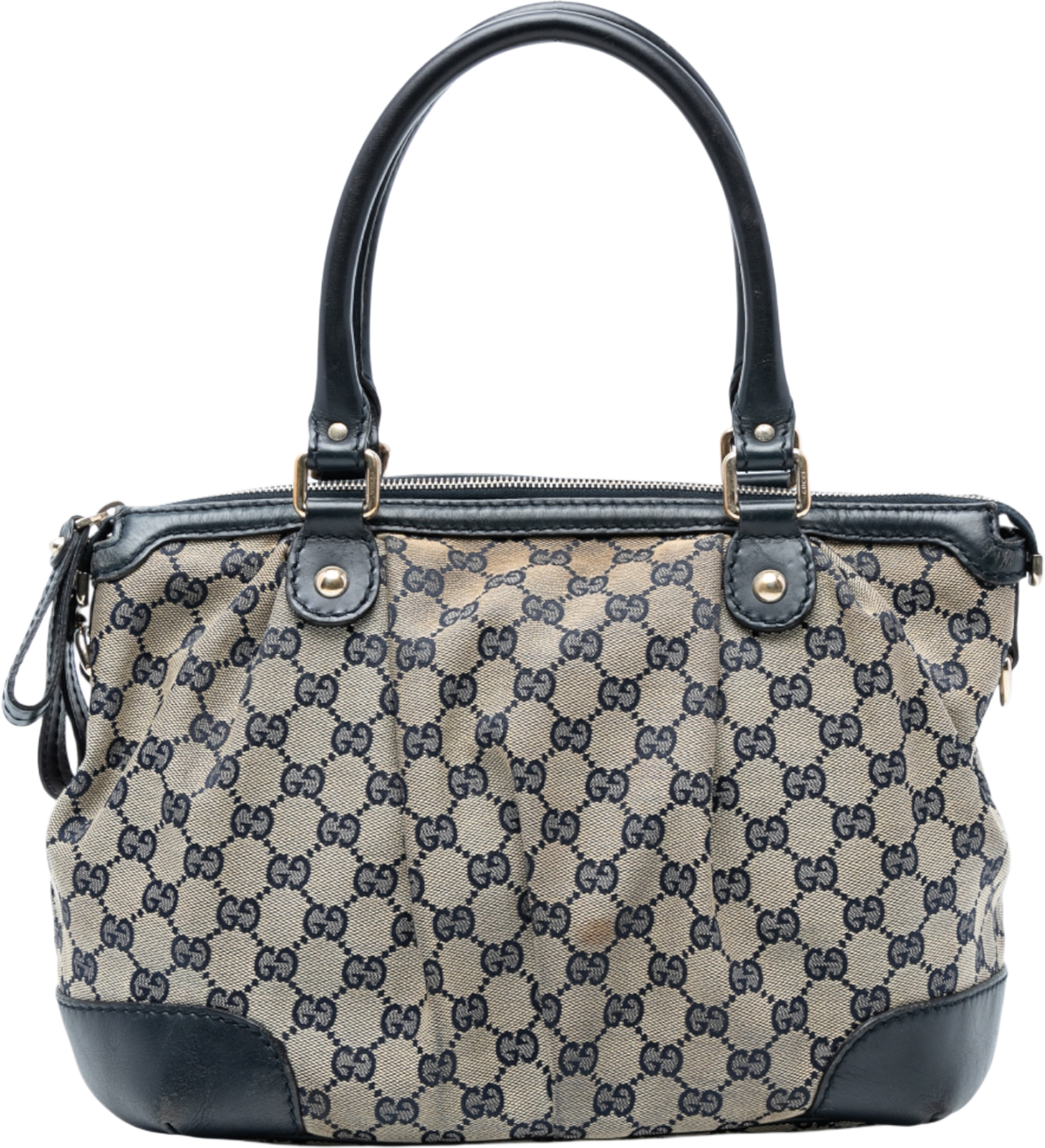 Gucci Gg Canvas Sukey Satchel, från Luxclusif, i färgen beige. Klicka för att öppna bilden i stort format