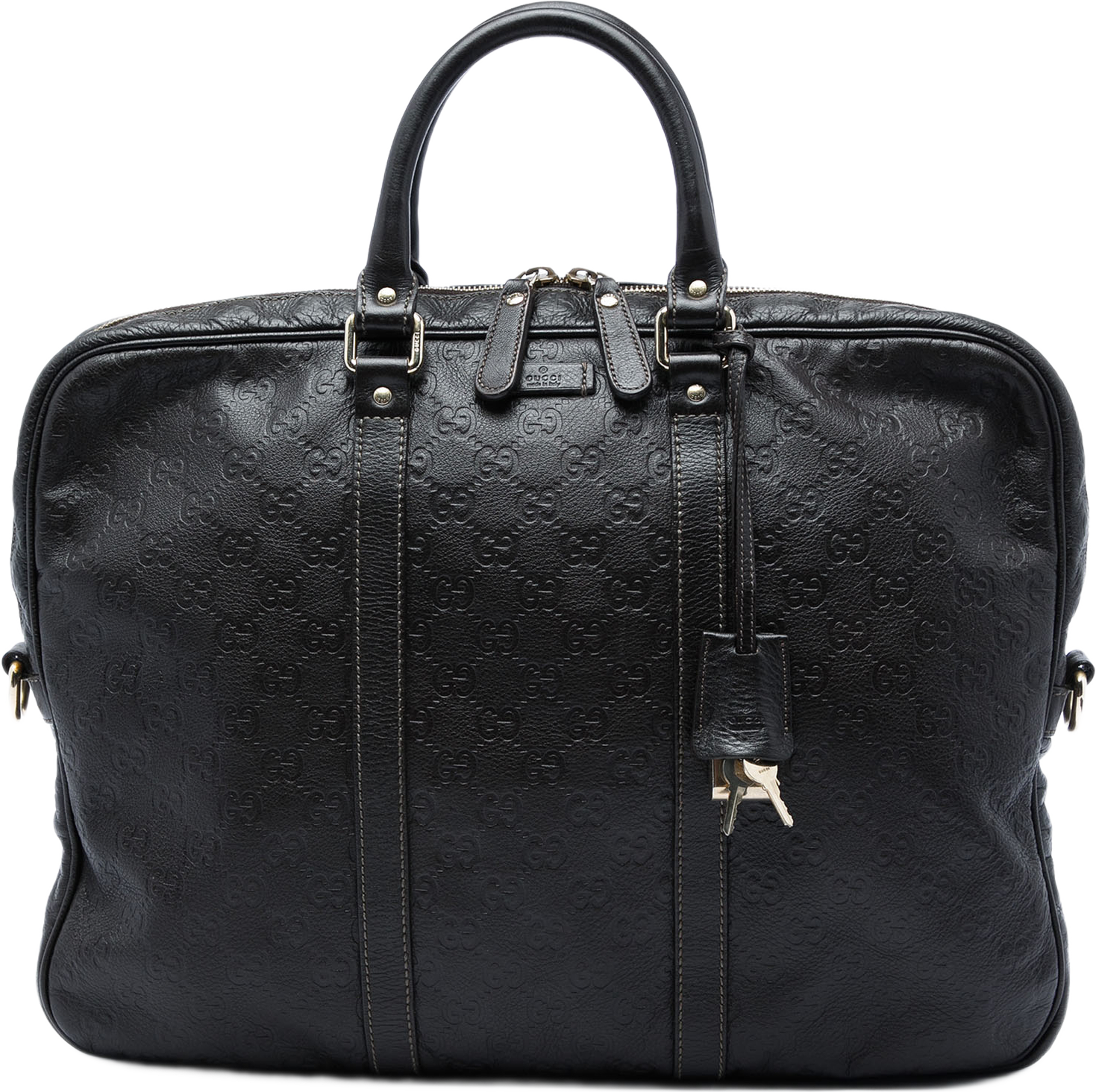 Gucci Guccissima Business Bag, från Luxclusif, i färgen brun. Klicka för att öppna bilden i stort format