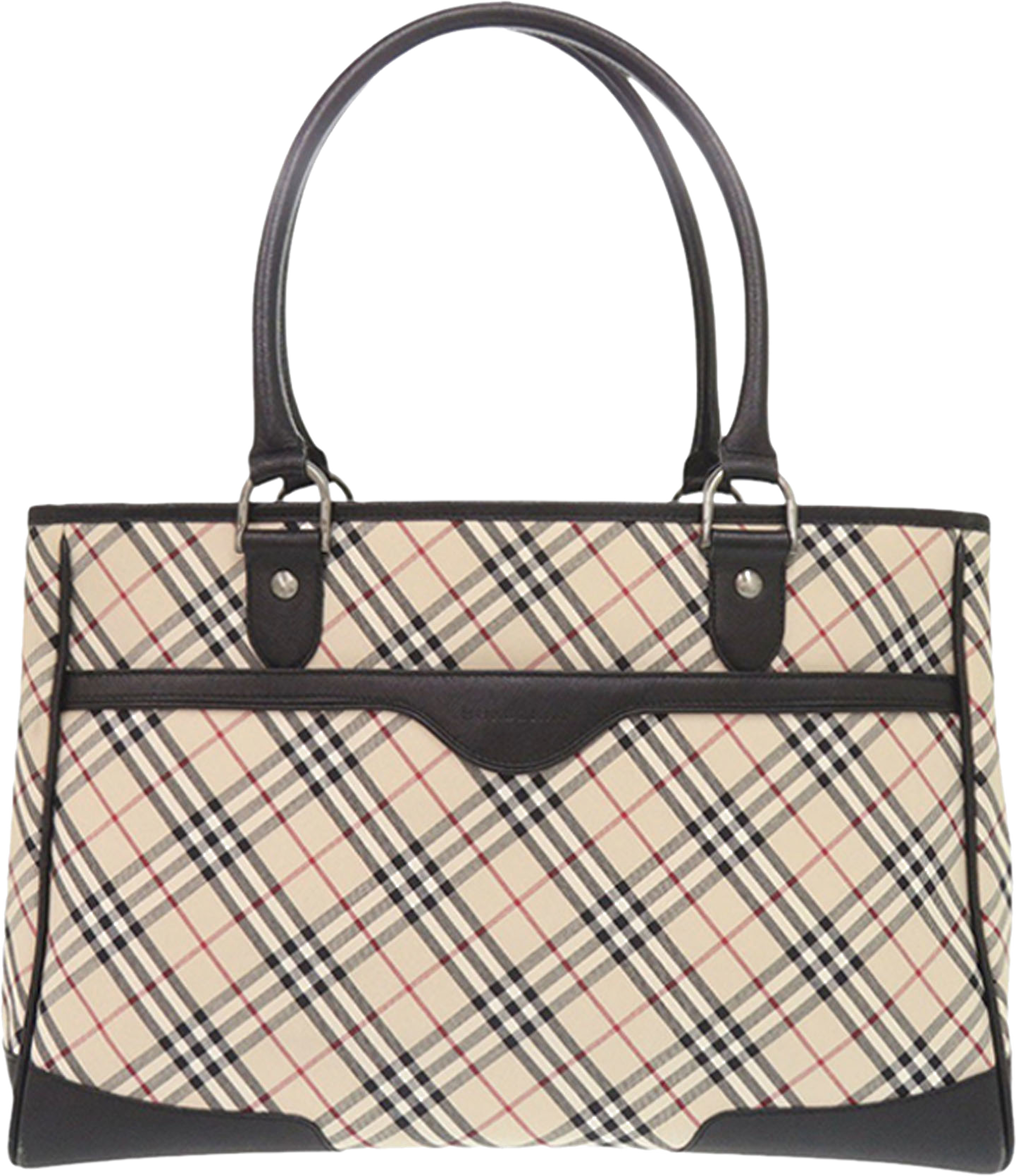 Burberry Nova Check Canvas Tote, från Luxclusif, i färgen beige. Klicka för att öppna bilden i stort format