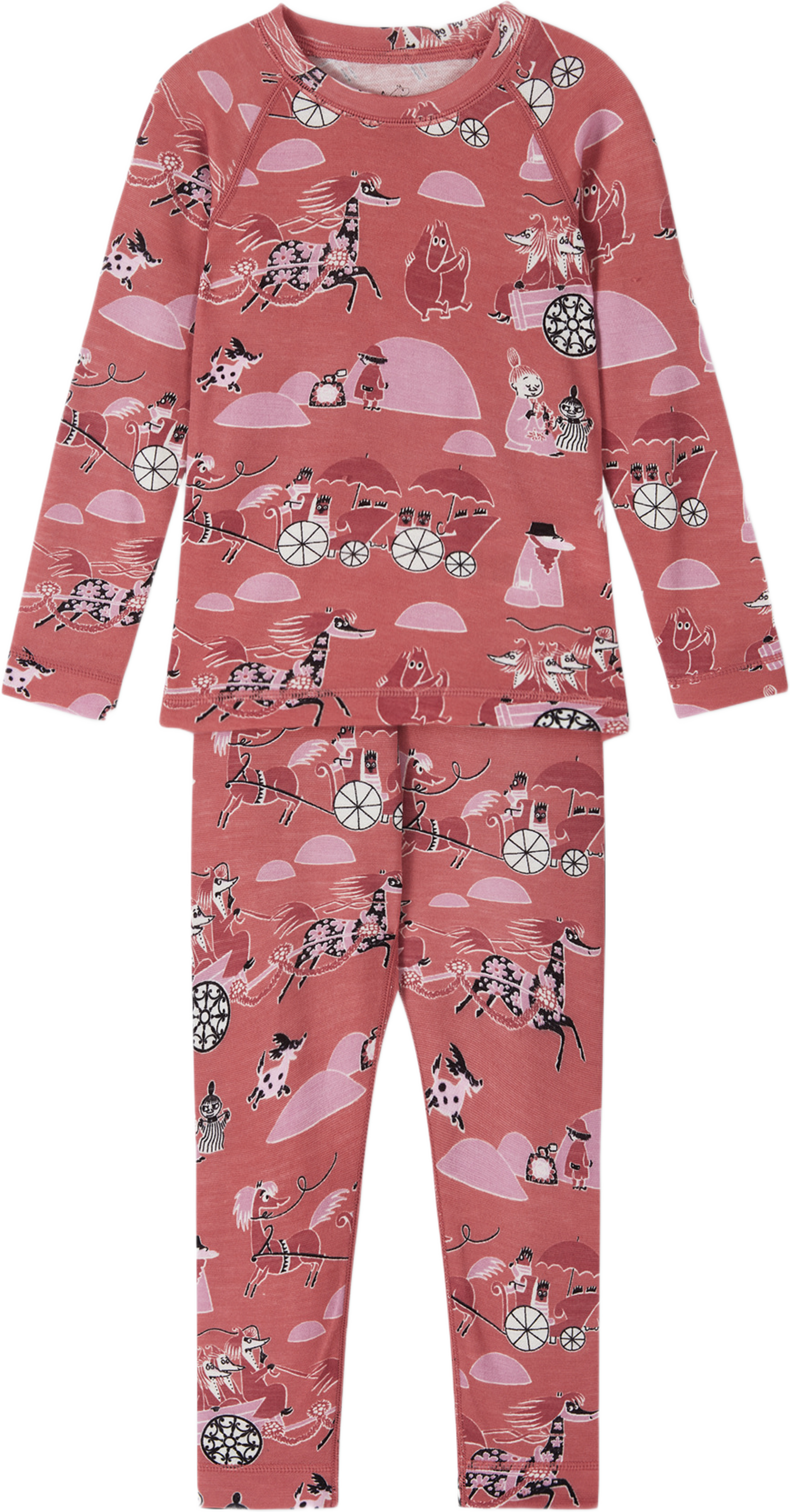 Ullunderkläder Moomin Trivsam, från Reima, i färgen rose blush. Klicka för att öppna bilden i stort format