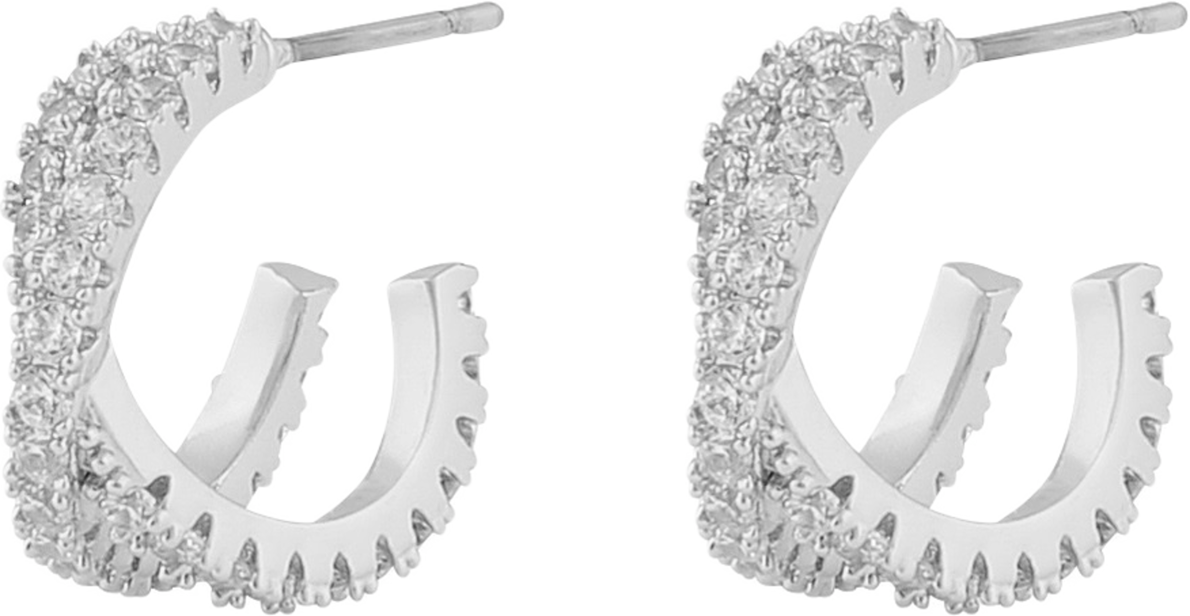 Fanny Double Oval Ear, från SNÖ of Sweden, i färgen s/clear. Klicka för att öppna bilden i stort format
