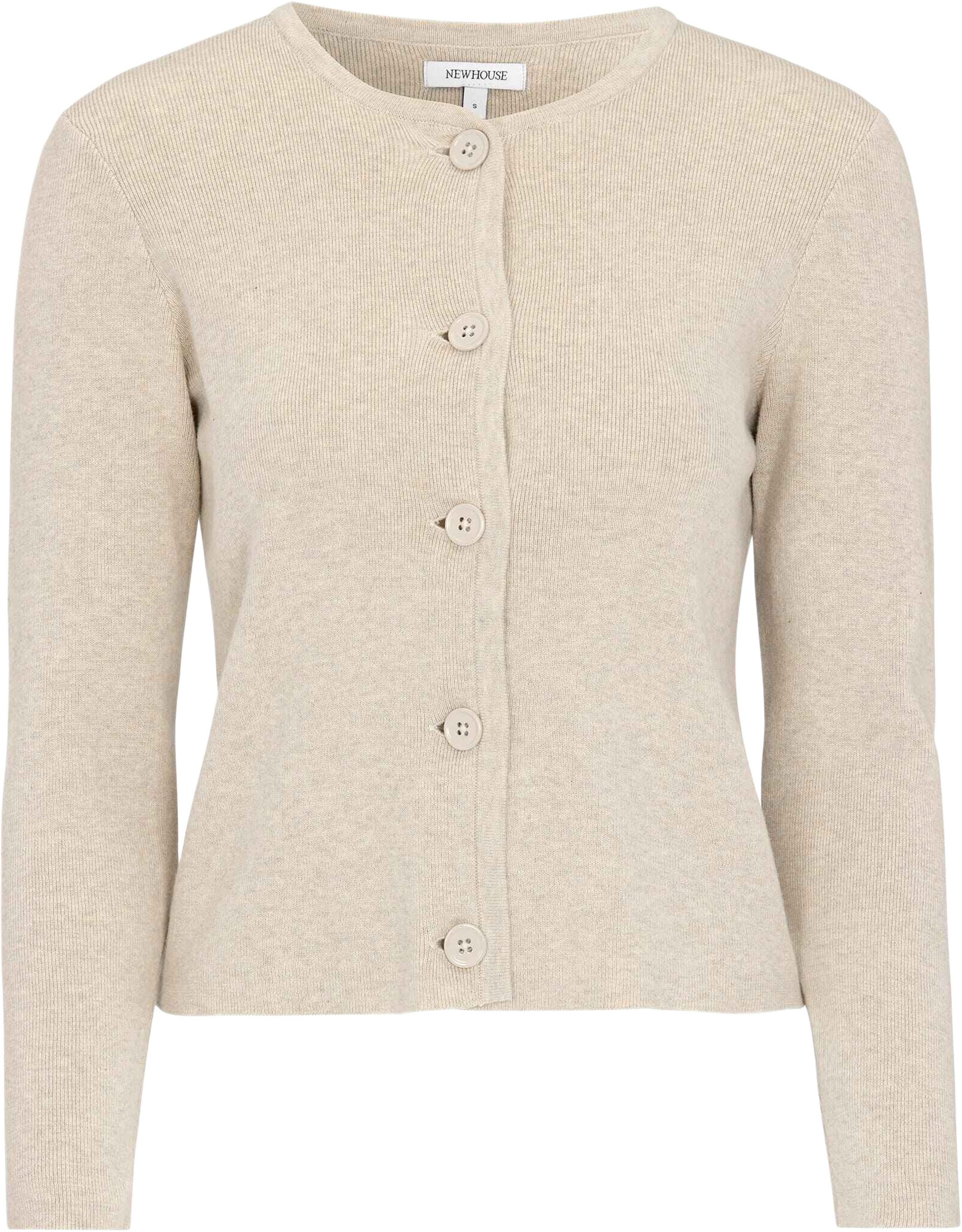 Felicity Rib Cardigan, från Newhouse, i färgen american khaki. Klicka för att öppna bilden i stort format