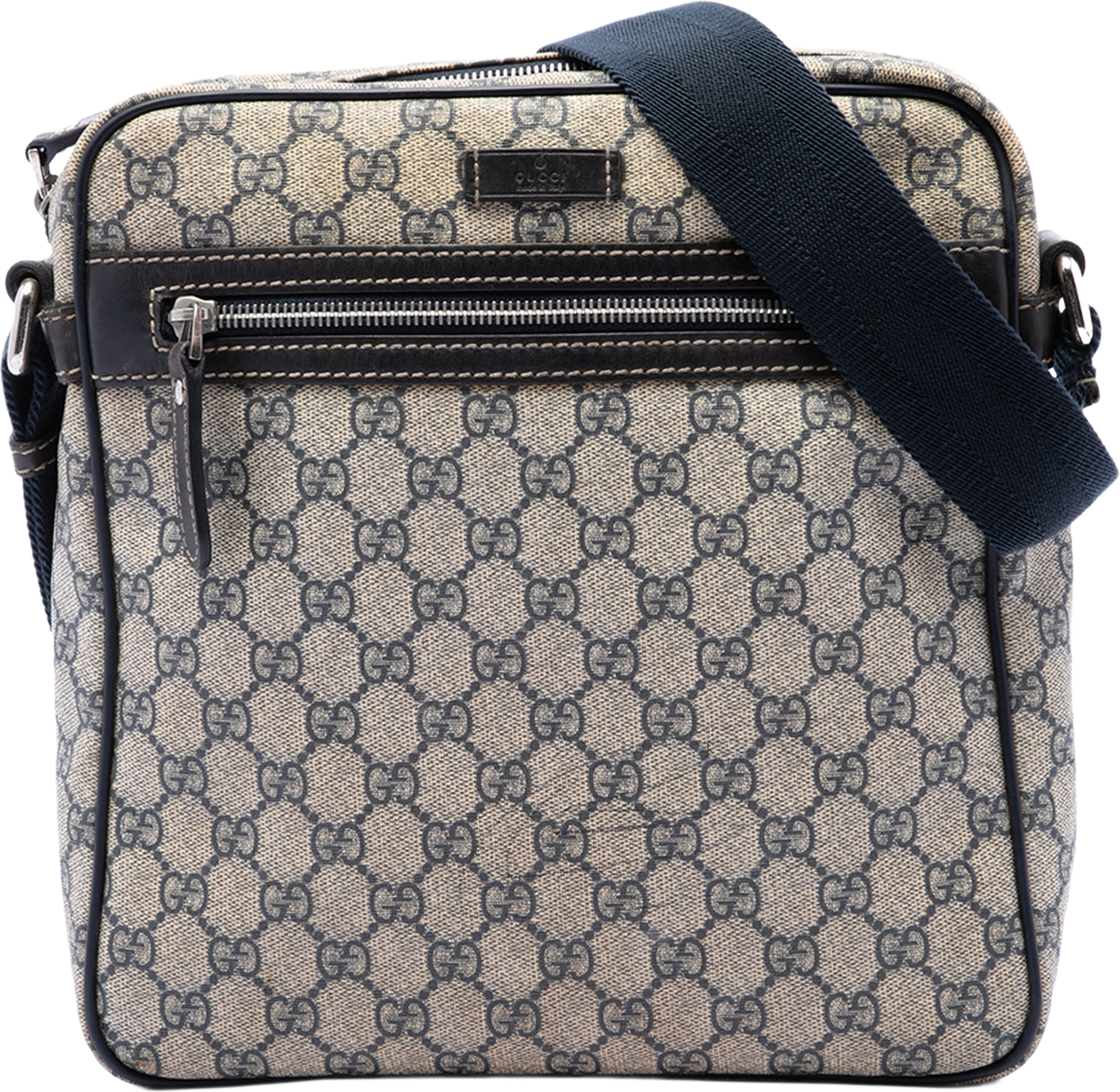 Gucci Gg Supreme Crossbody, från Luxclusif, i färgen beige. Klicka för att öppna bilden i stort format