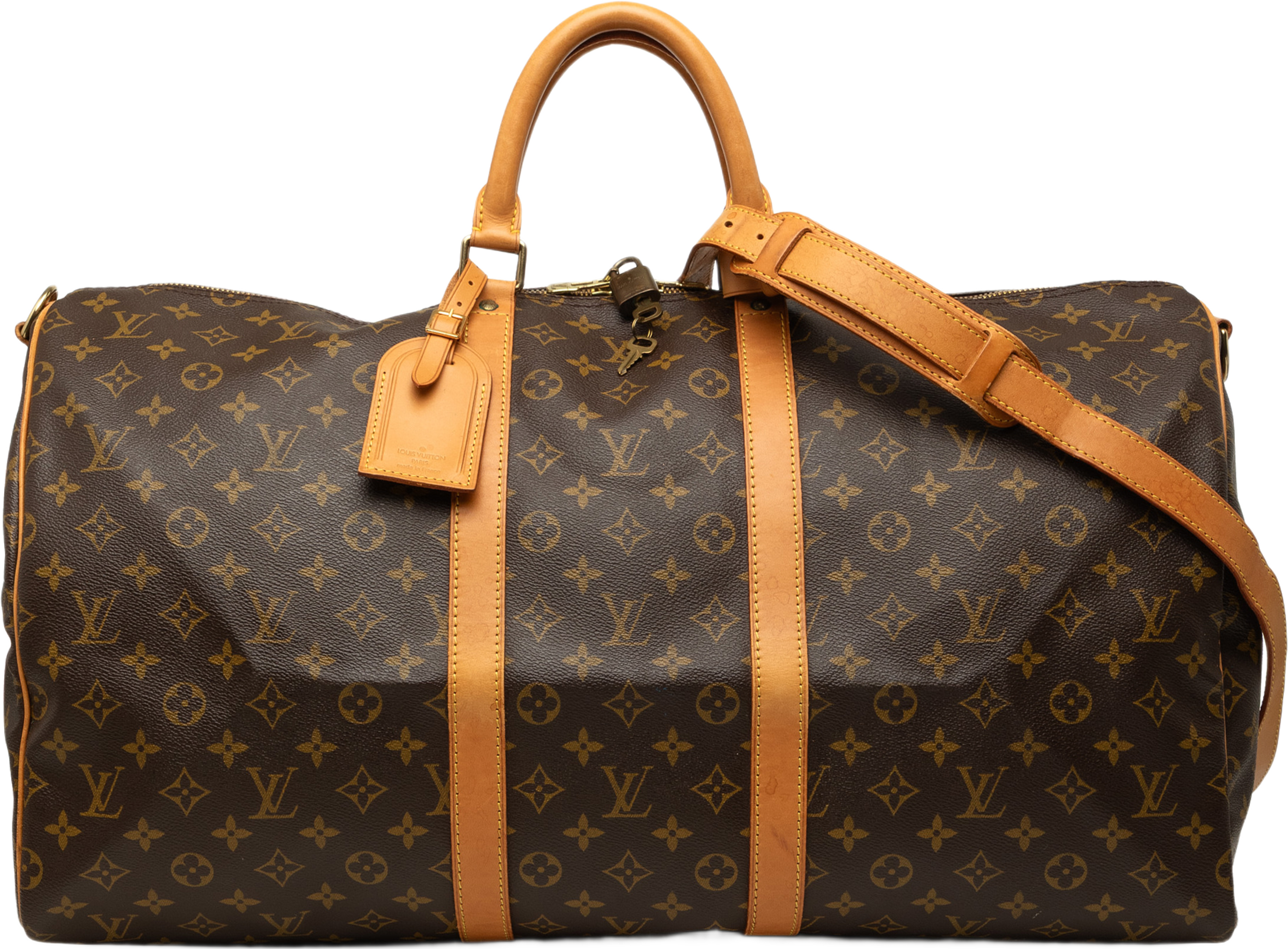 Louis Vuitton Monogram Keepall Bandouliere 55, från Luxclusif, i färgen brun. Klicka för att öppna bilden i stort format