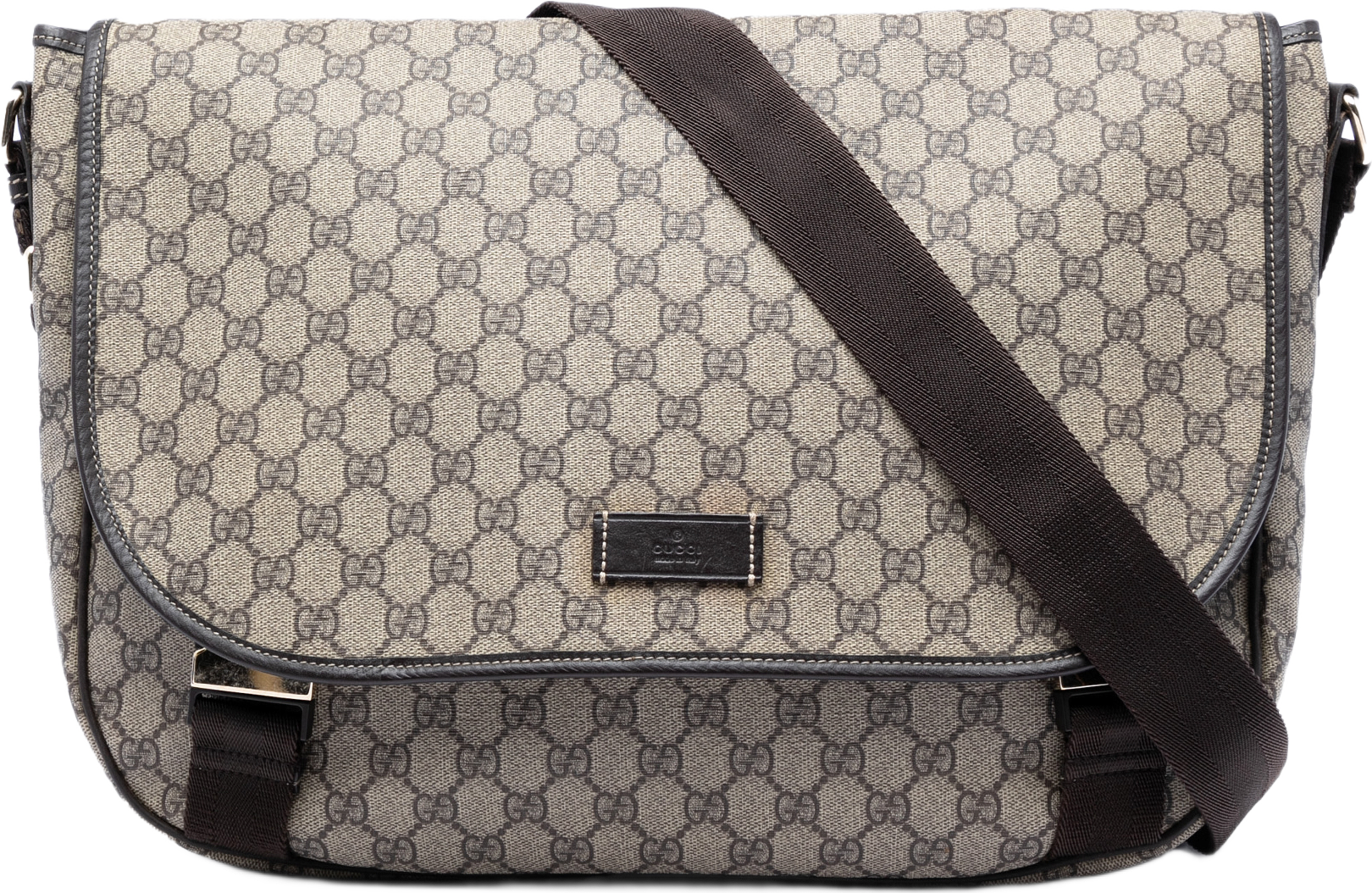 Gucci Gg Supreme Messenger Bag, från Luxclusif, i färgen beige. Klicka för att öppna bilden i stort format