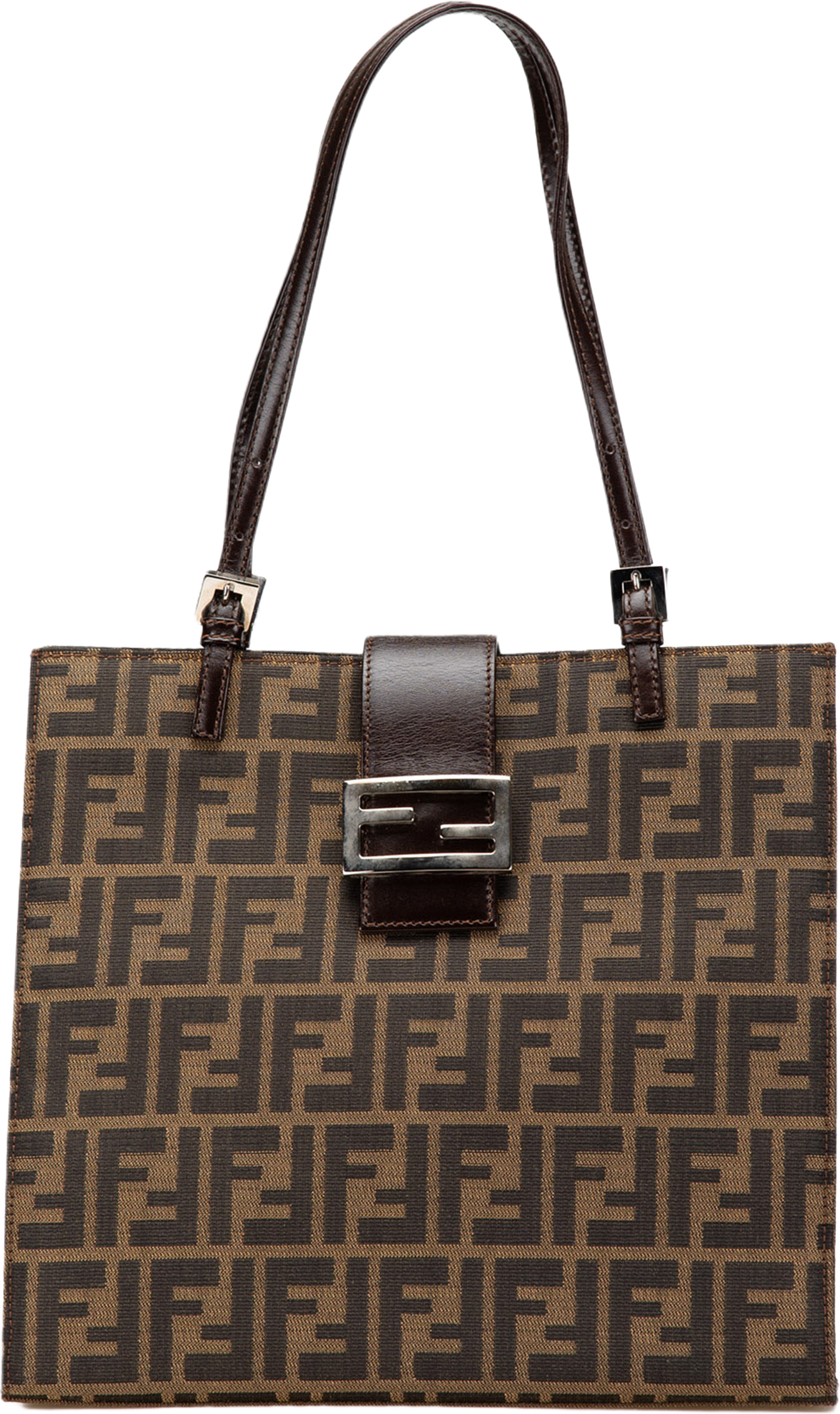 Fendi Zucca Canvas Tote, från Luxclusif, i färgen dark brown. Klicka för att öppna bilden i stort format