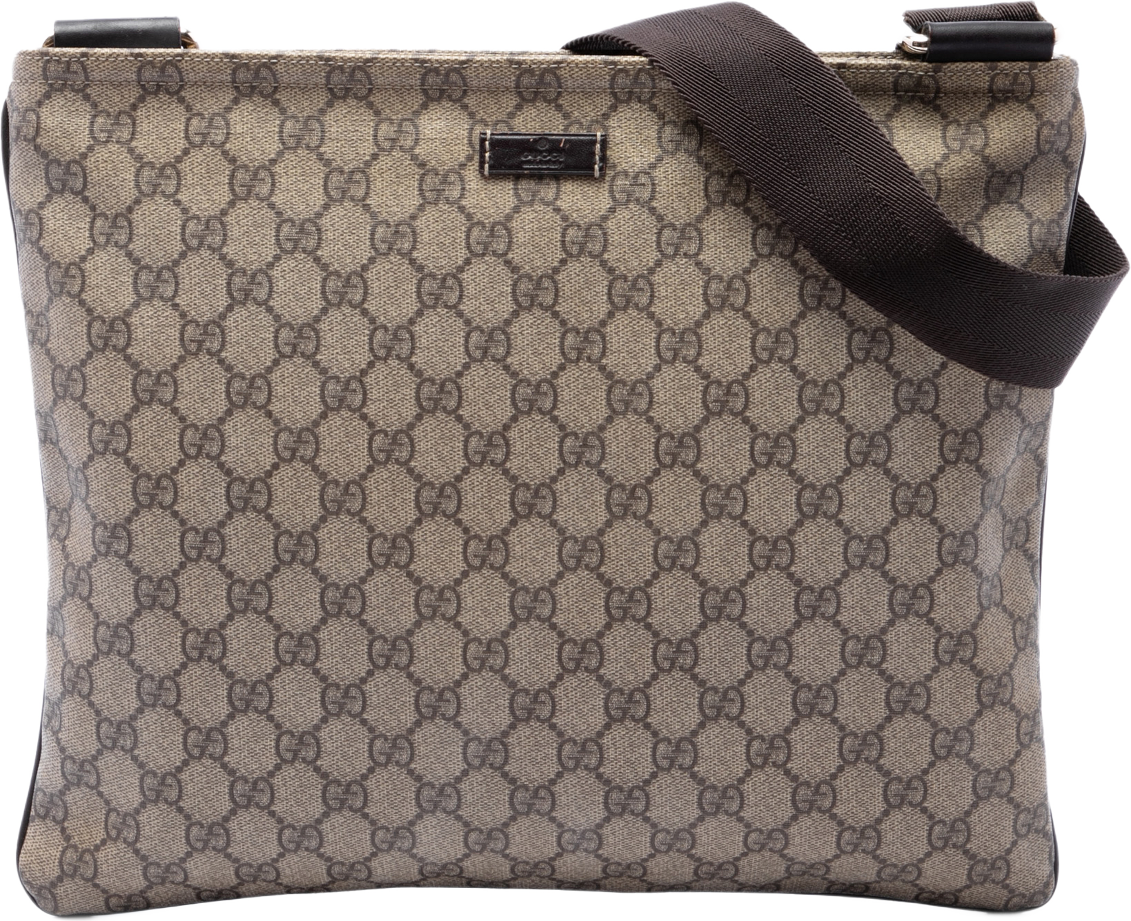 Gucci Gg Supreme Crossbody, från Luxclusif, i färgen beige. Klicka för att öppna bilden i stort format