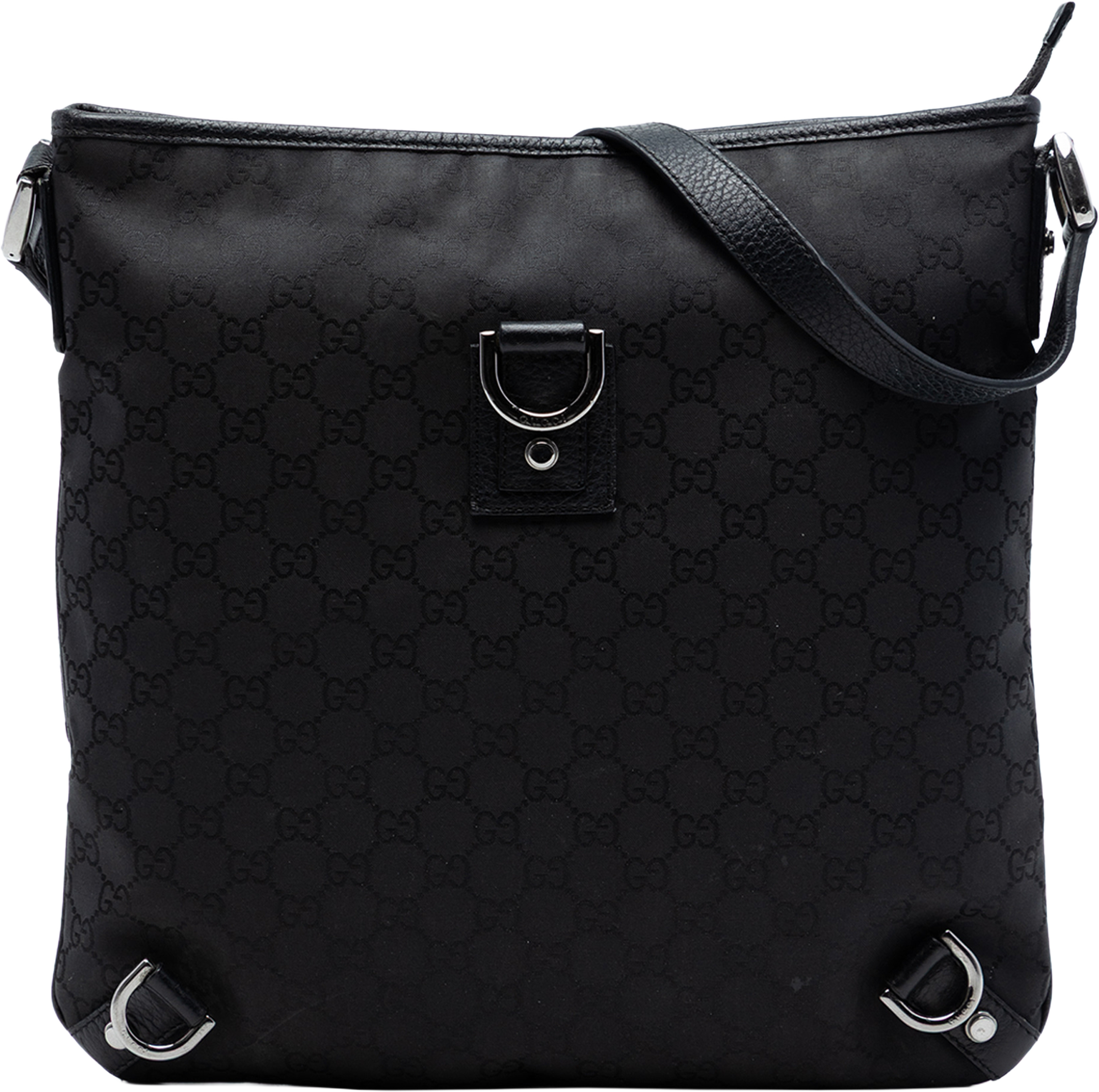 Gucci Gg Canvas Abbey D Ring Crossbody, från Luxclusif, i färgen black. Klicka för att öppna bilden i stort format