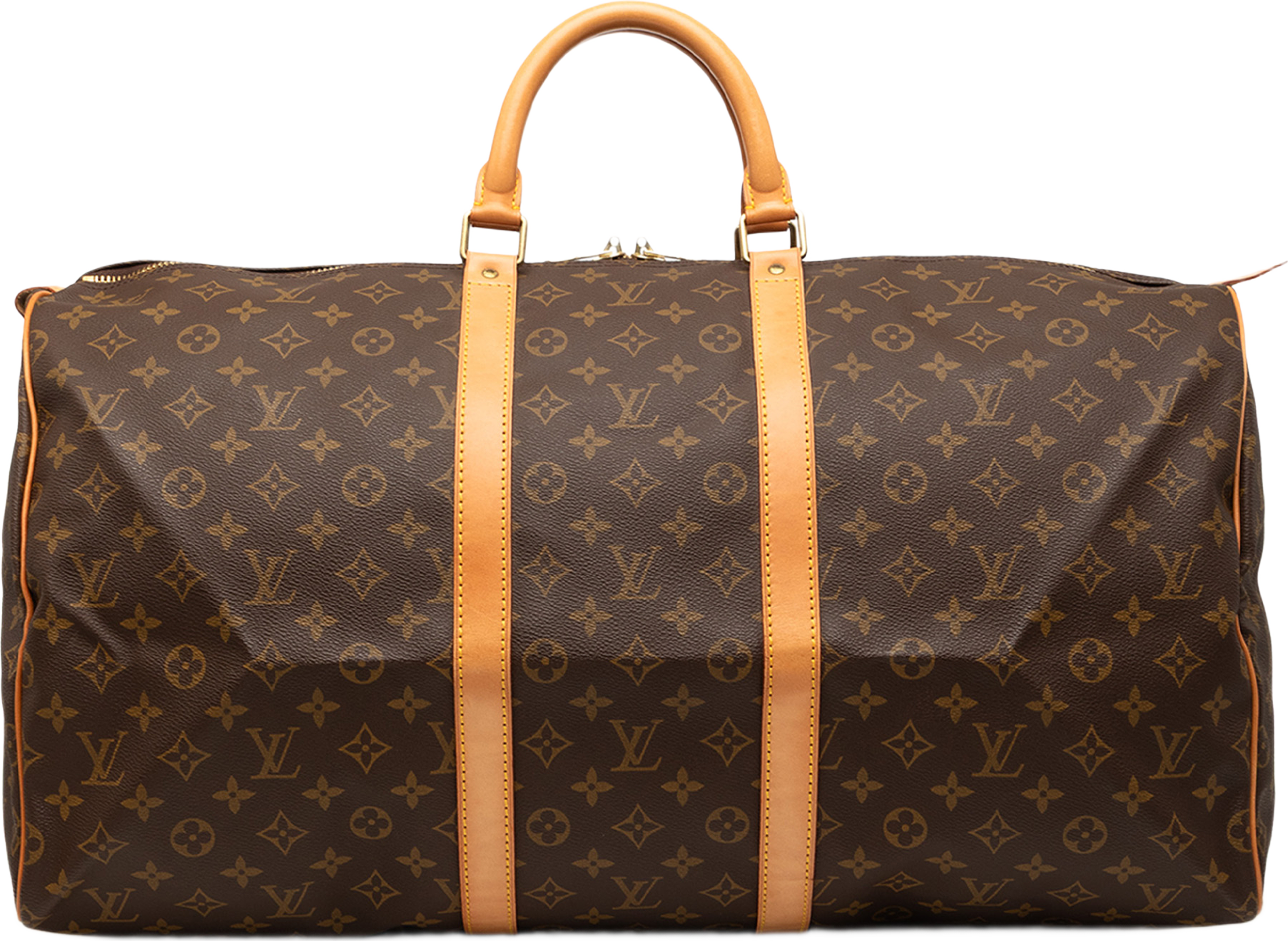 Louis Vuitton Monogram Keepall 55, från Luxclusif, i färgen brun. Klicka för att öppna bilden i stort format