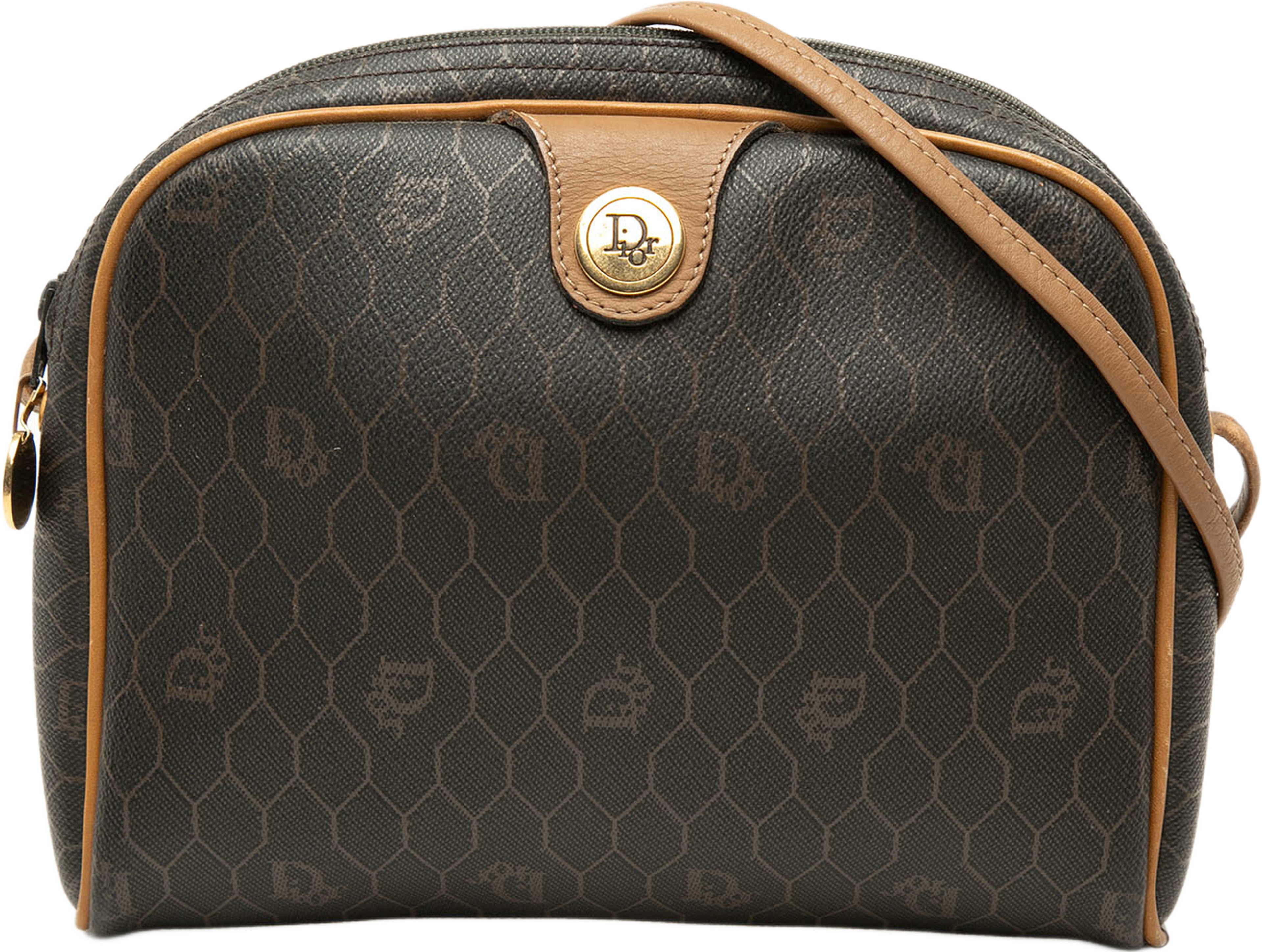 Dior Honeycomb Coated Canvas Crossbody, från Luxclusif, i färgen svart. Klicka för att öppna bilden i stort format