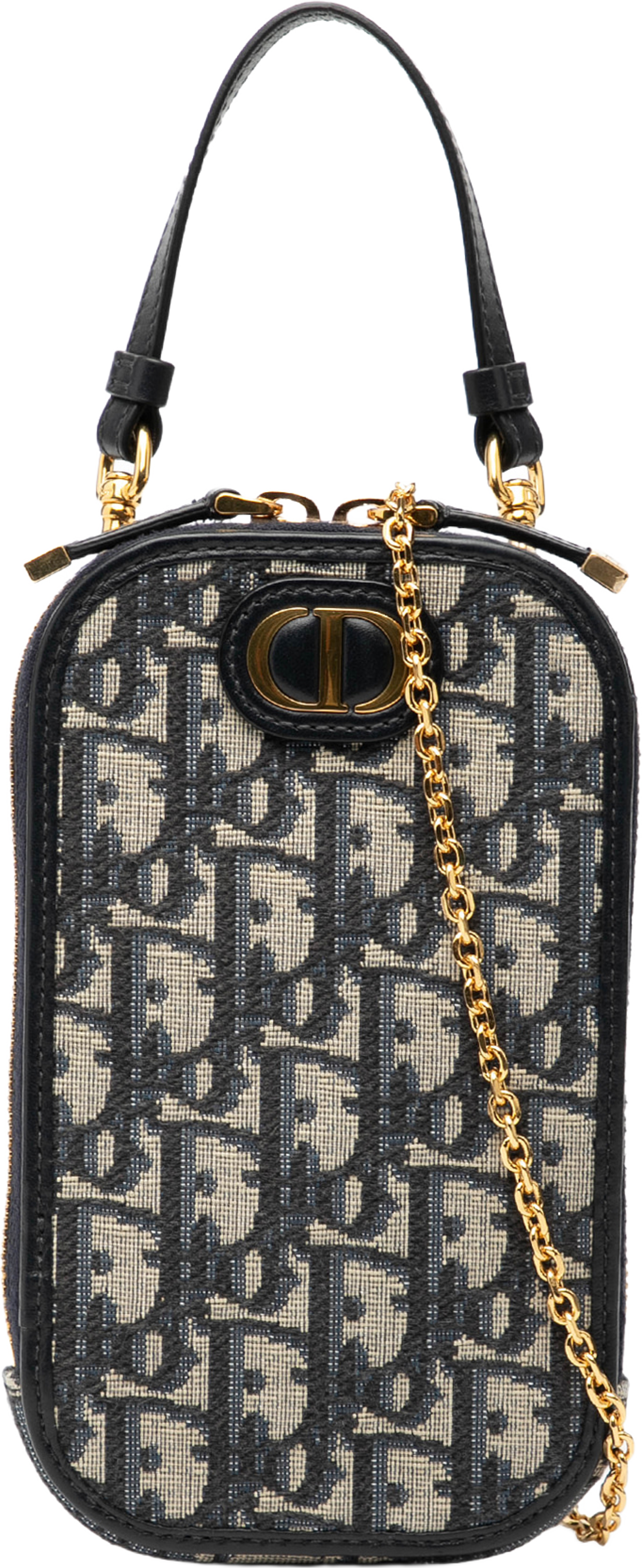 Dior Oblique Canvas 30 Montaigne Call In Dior Phone Holder, från Luxclusif, i färgen navy. Klicka för att öppna bilden i stort format