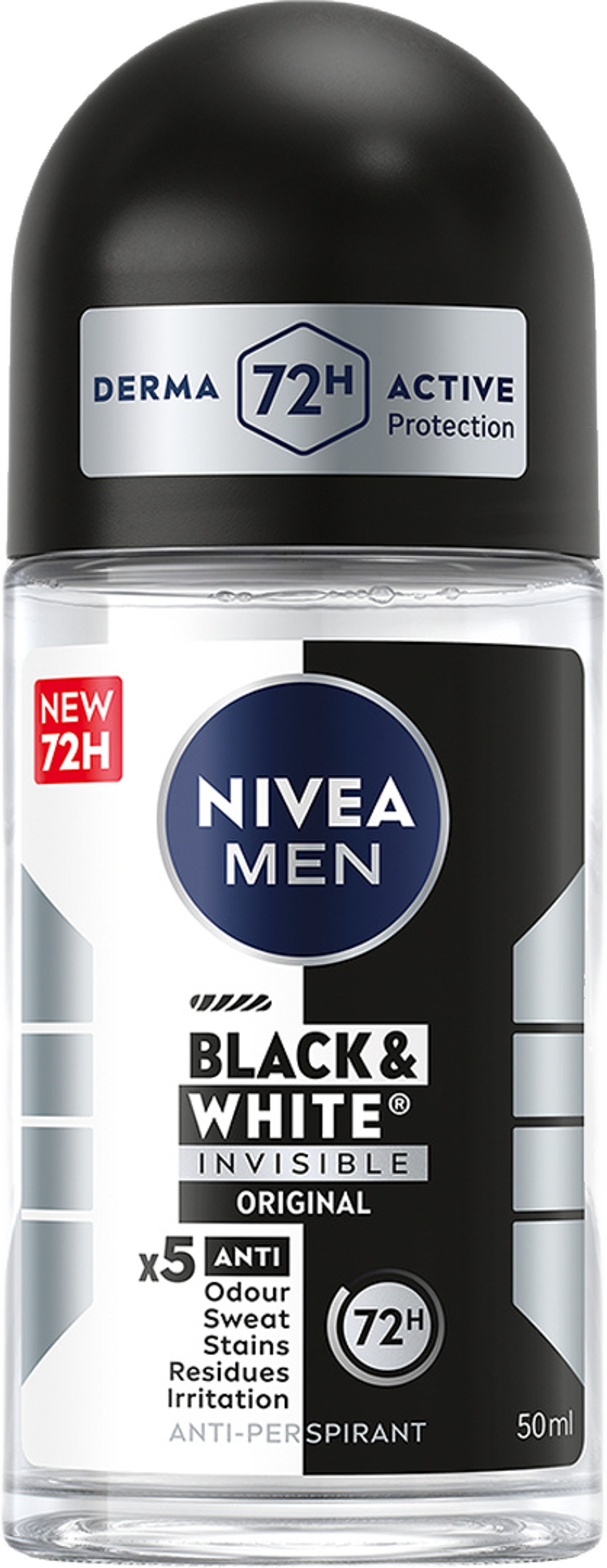 Antiperspirant Deo Black & White Original Roll On 50 ml NIVEA MEN
